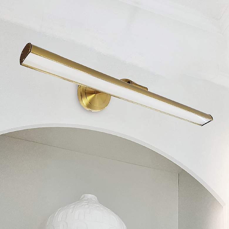 Image 1 Reina 24" Wide Aged Brass LED Picture Light