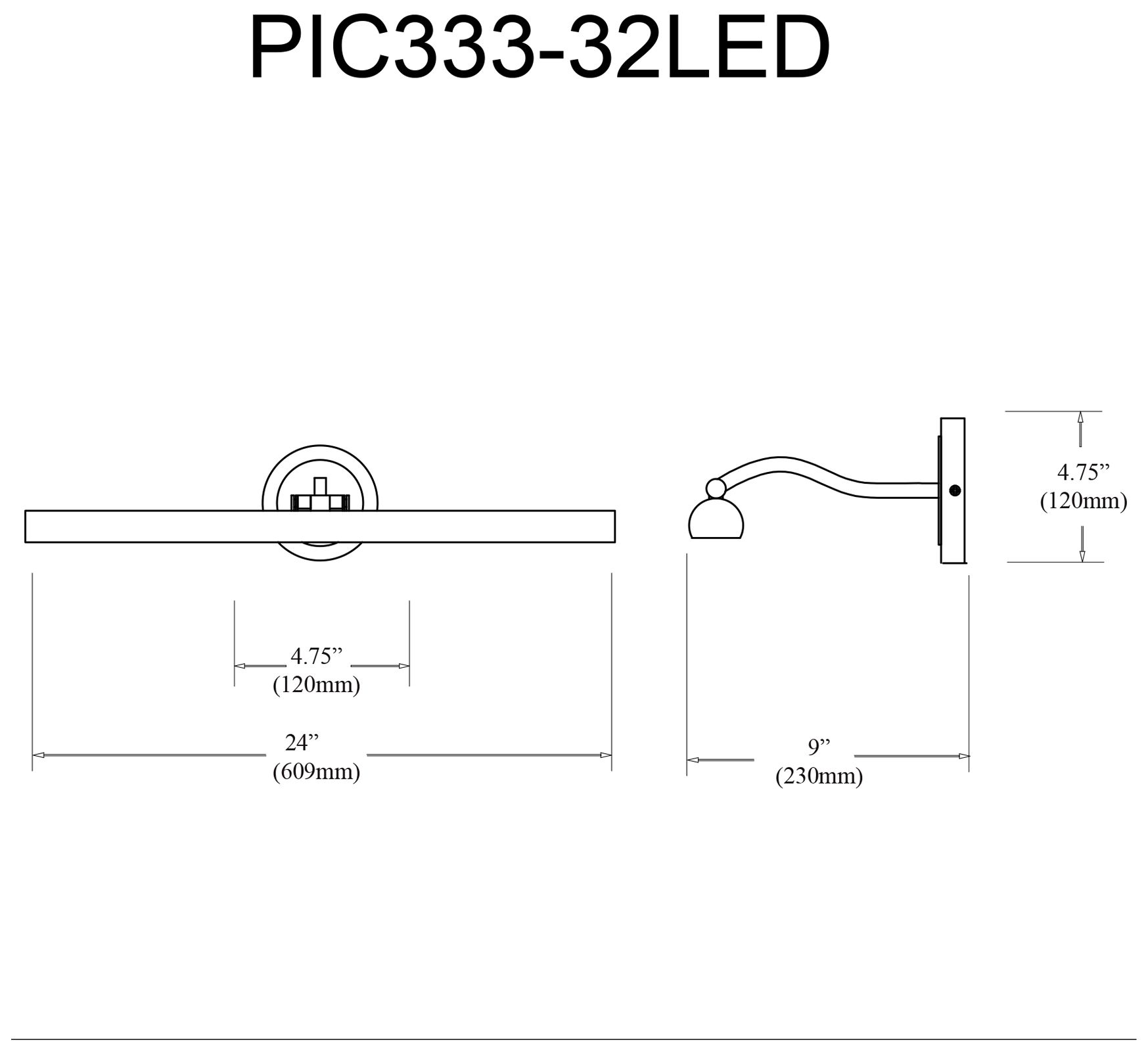Image 3 Reina 32" Wide Matte Black LED Picture Light more views