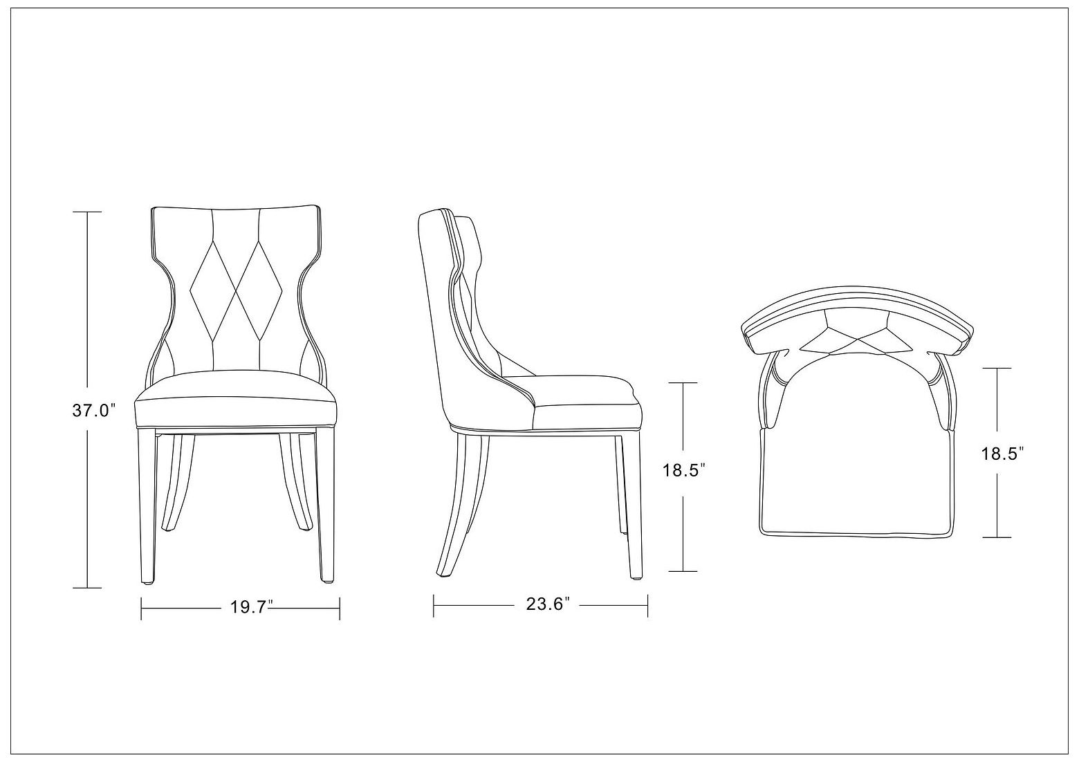 Image 3 Reine Cream Faux Leather Dining Chairs Set of 2 more views