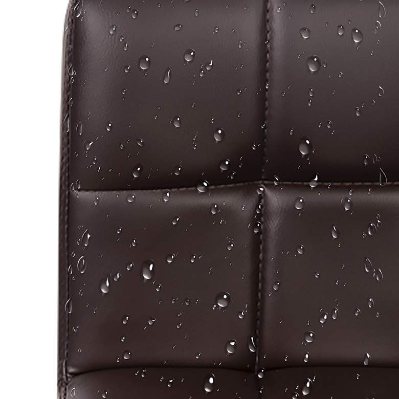 Image 5 Reiner Brown Faux Leather Adjustable Bar Stools Set of 2 more views
