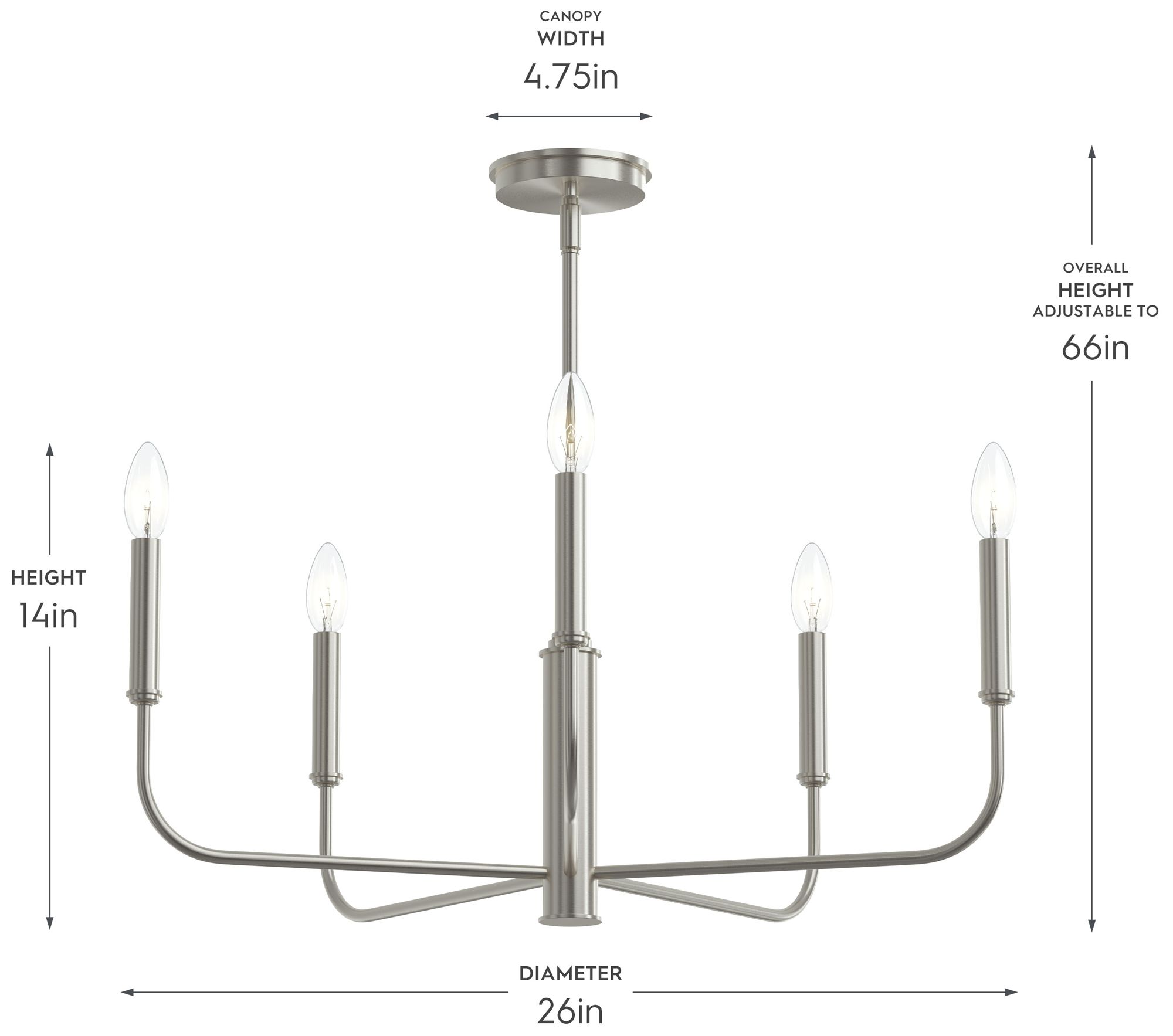 Image 6 Reines Five-Light Medium  Chandelier more views