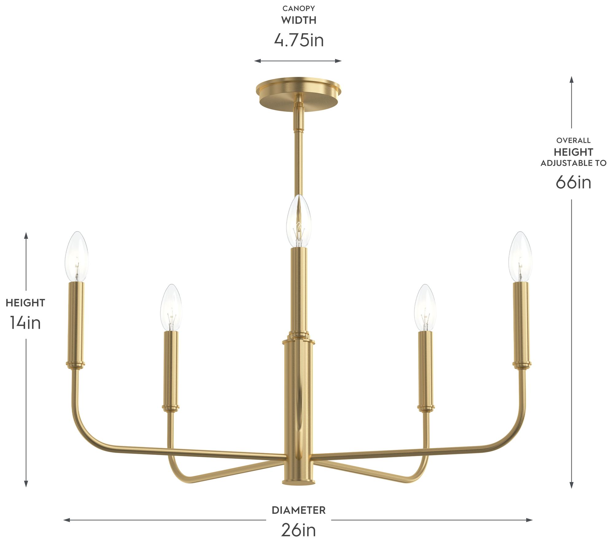 Image 6 Reines Five-Light Medium  Chandelier more views