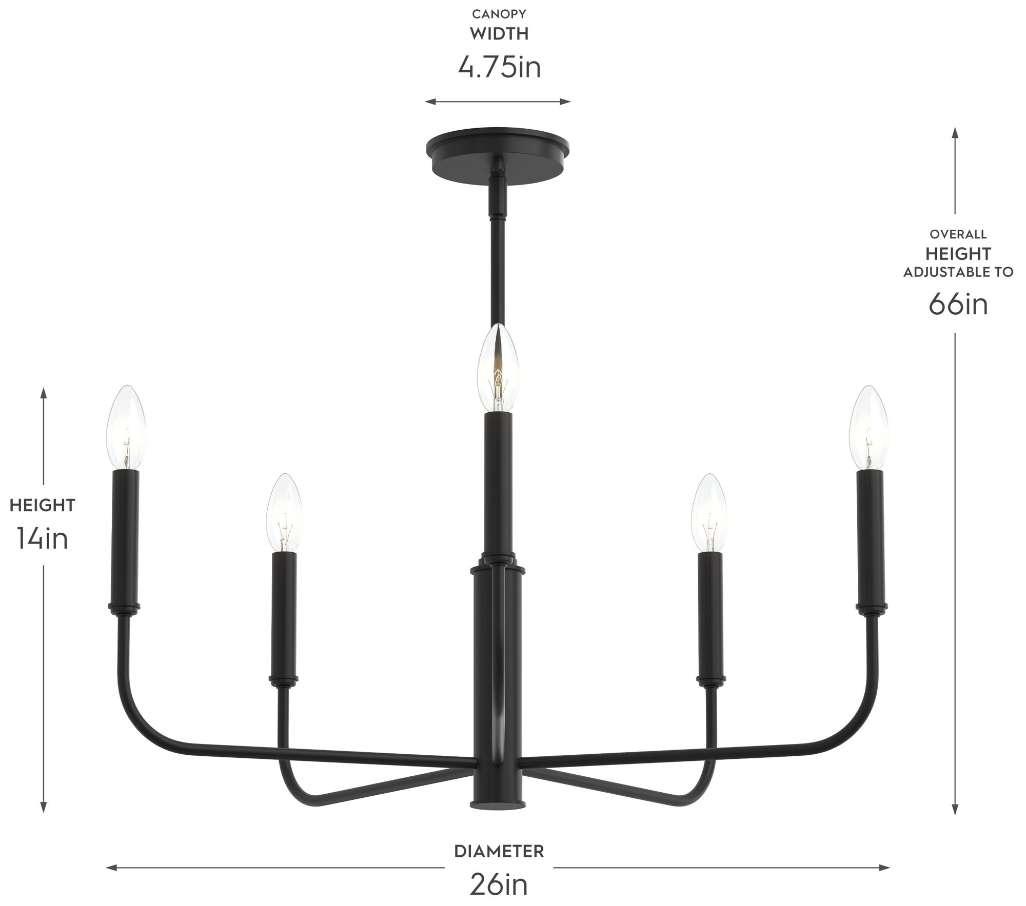 Image 6 Reines Five-Light Medium  Chandelier more views