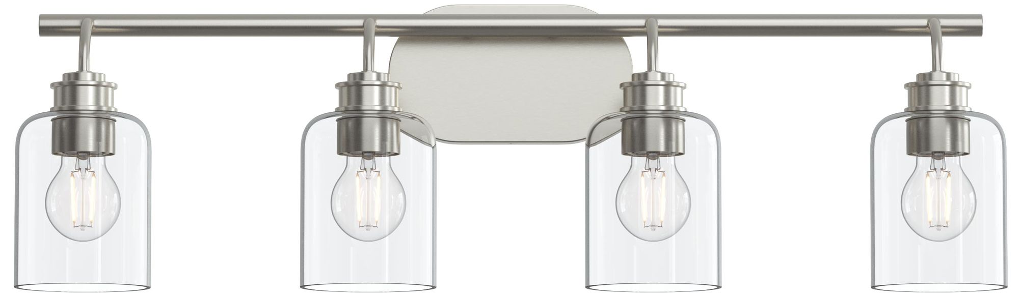 Image 7 Reines Four-Light Bath Vanity with Clear Glass Shades more views