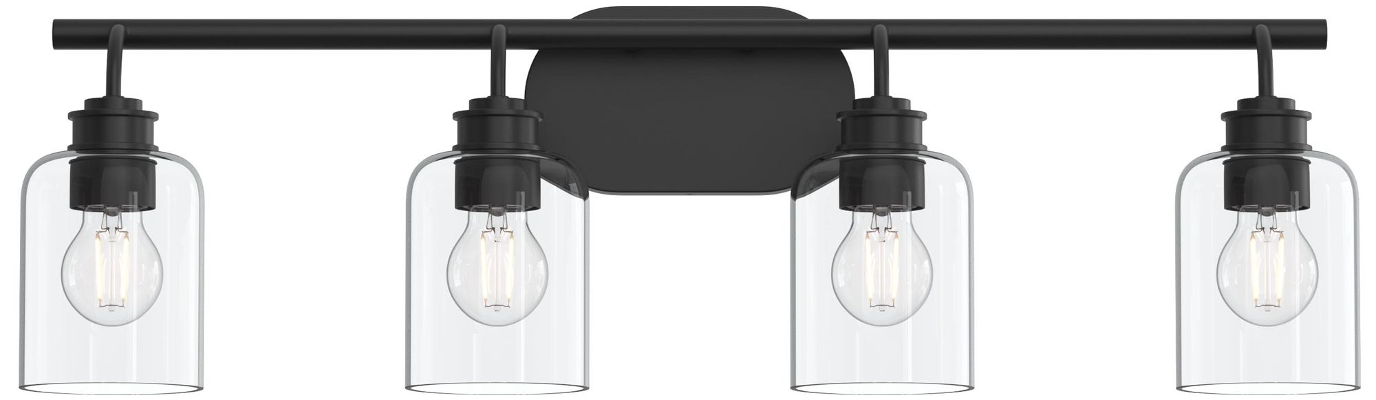Image 7 Reines Four-Light Bath Vanity with Clear Glass Shades more views