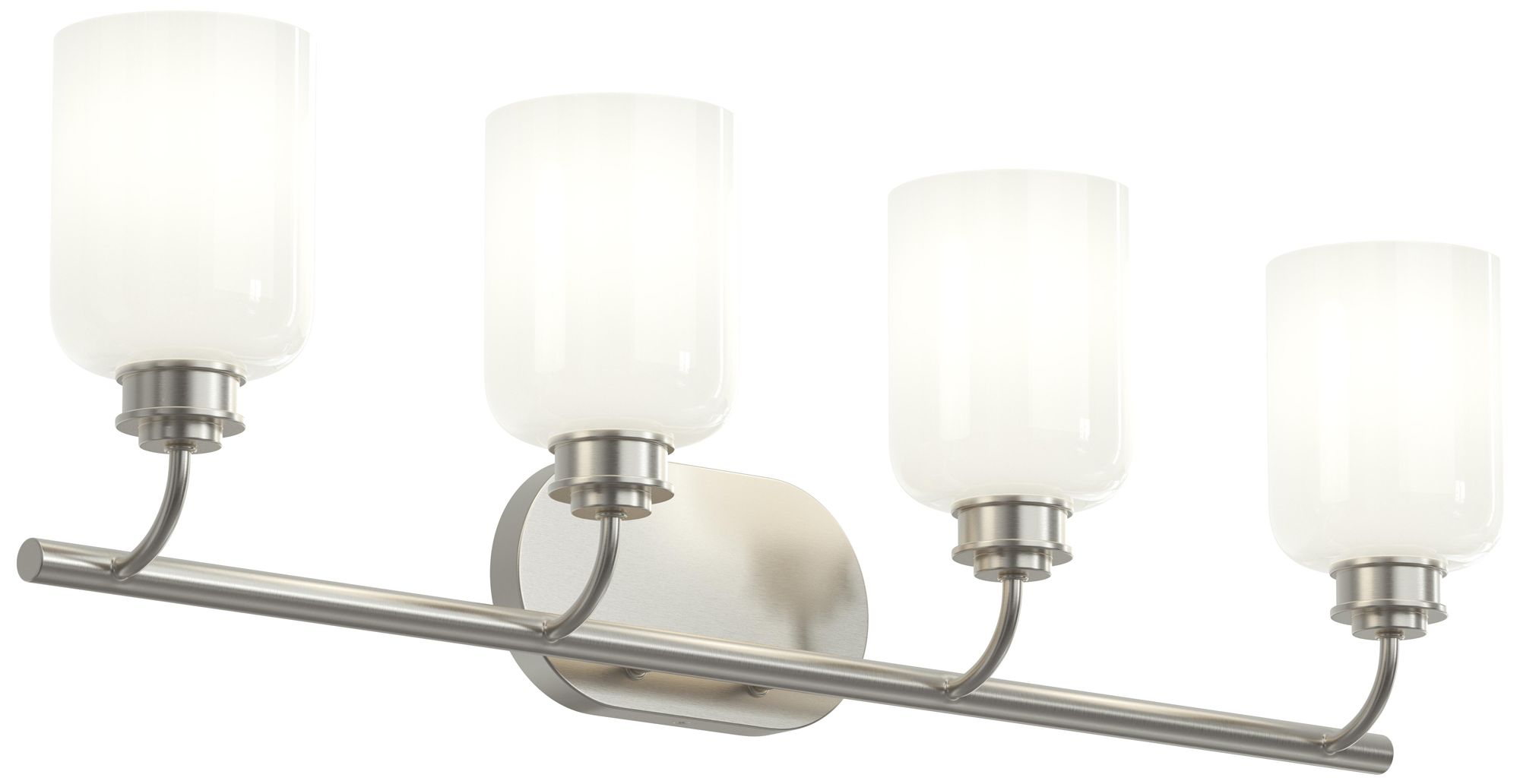 Reines Four-Light Bath Vanity with Opal Glass Shades