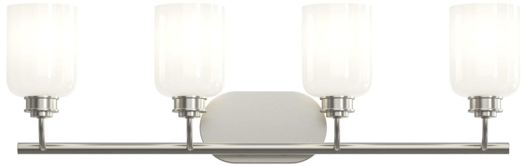 Reines Four-Light Bath Vanity with Opal Glass Shades