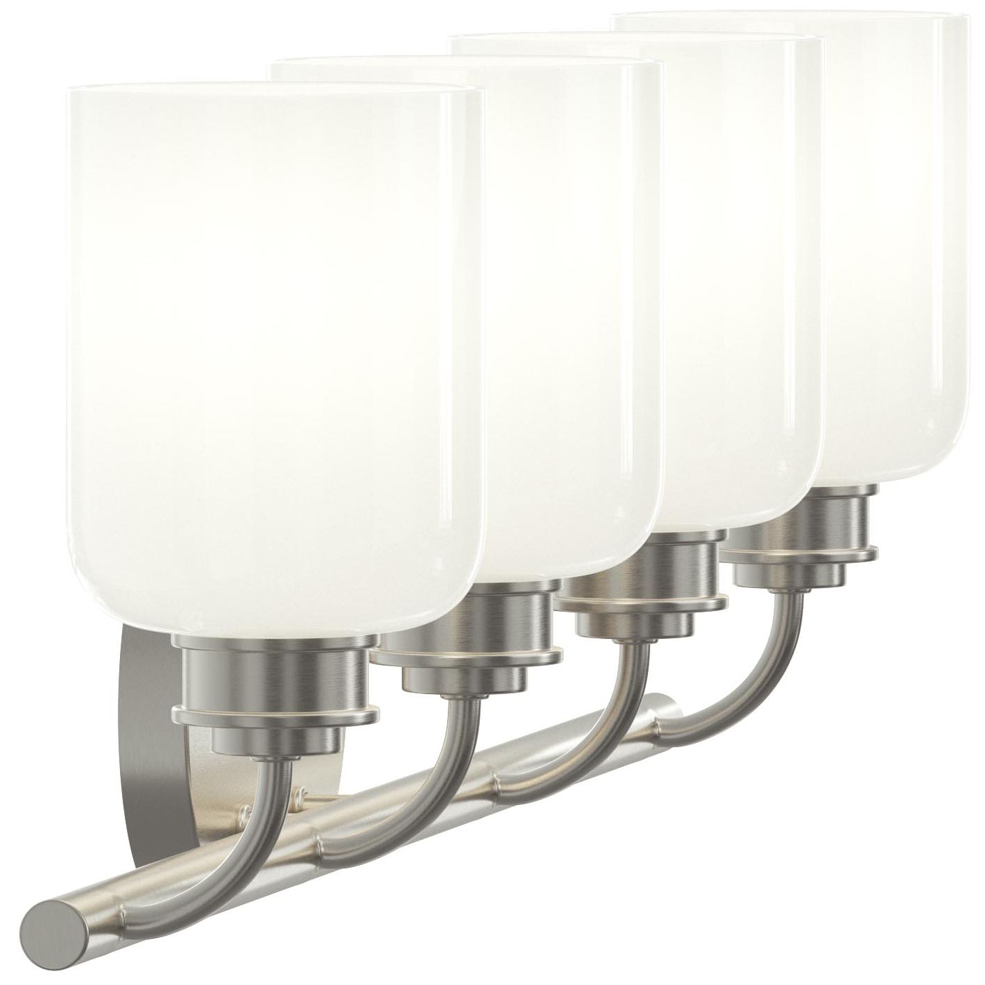 Reines Four-Light Bath Vanity with Opal Glass Shades