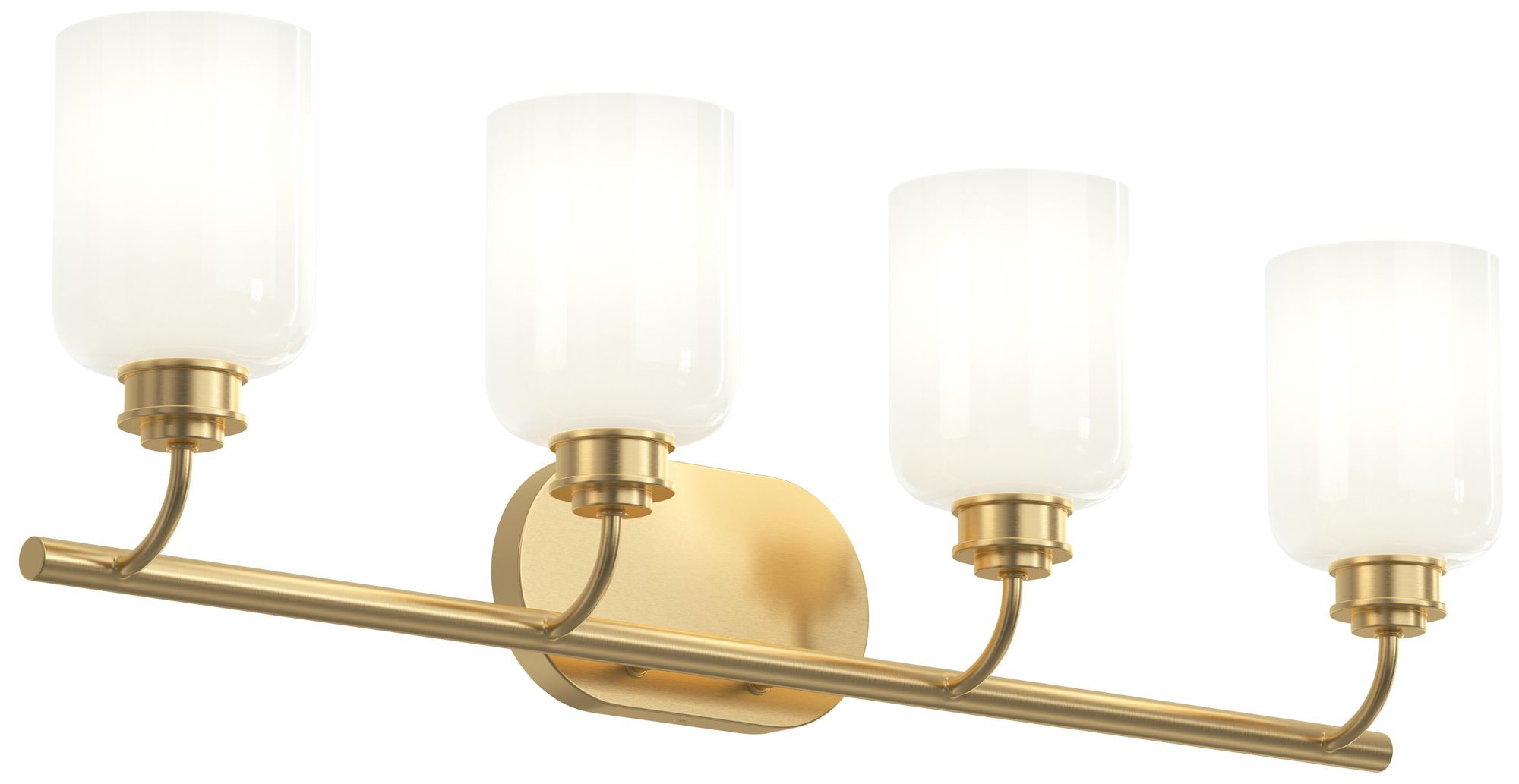 Reines Four-Light Bath Vanity with Opal Glass Shades