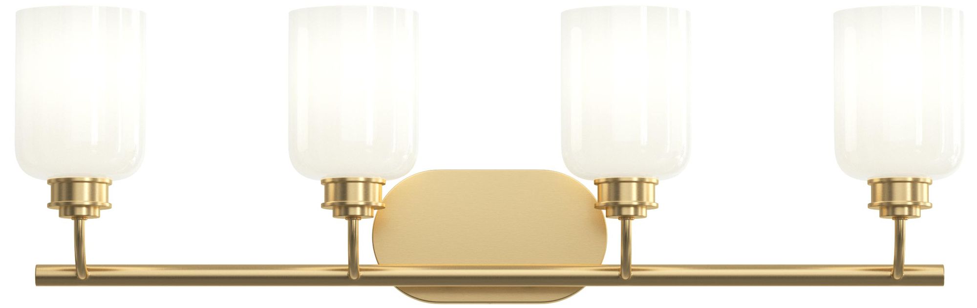 Reines Four-Light Bath Vanity with Opal Glass Shades