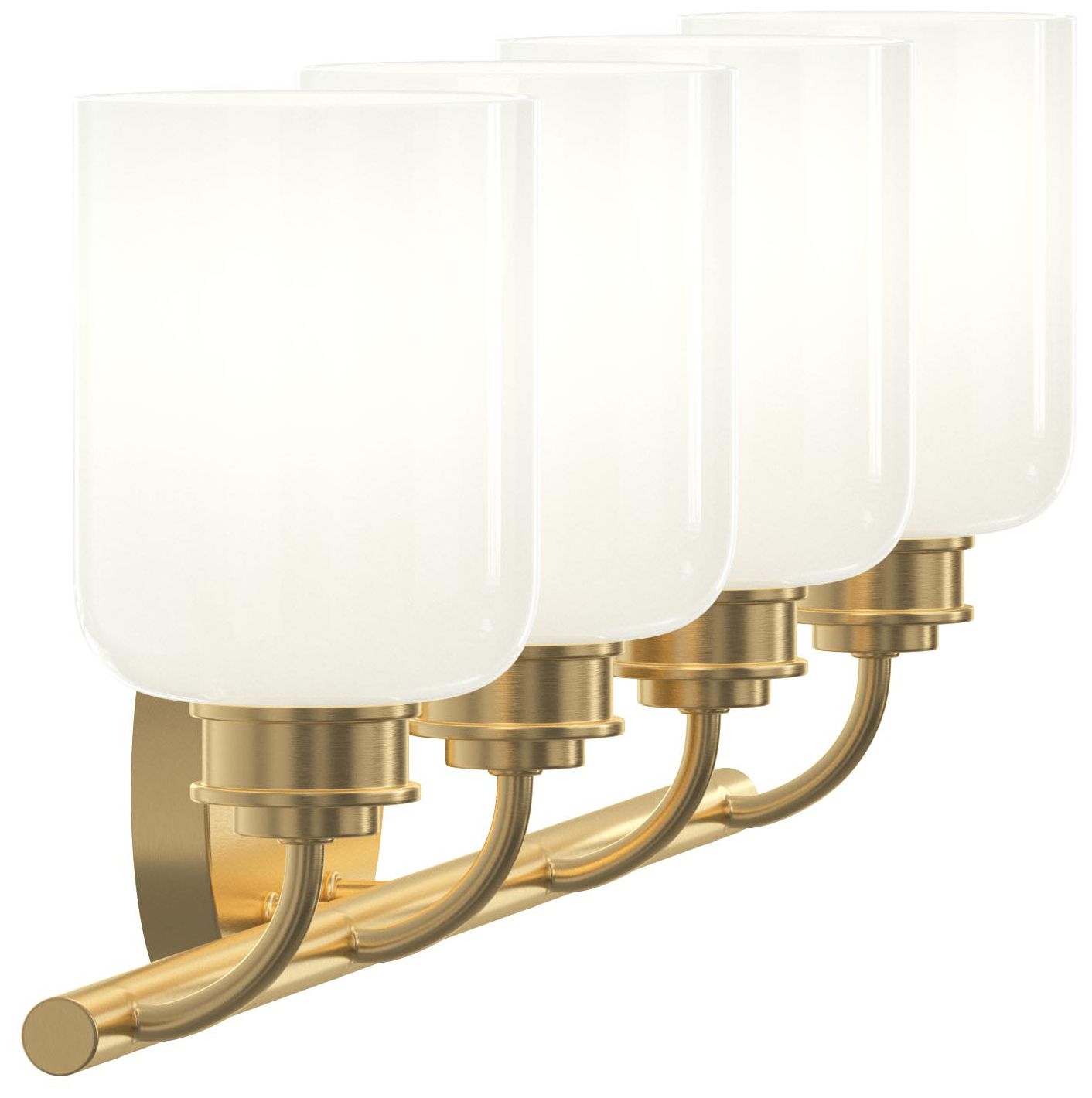Reines Four-Light Bath Vanity with Opal Glass Shades