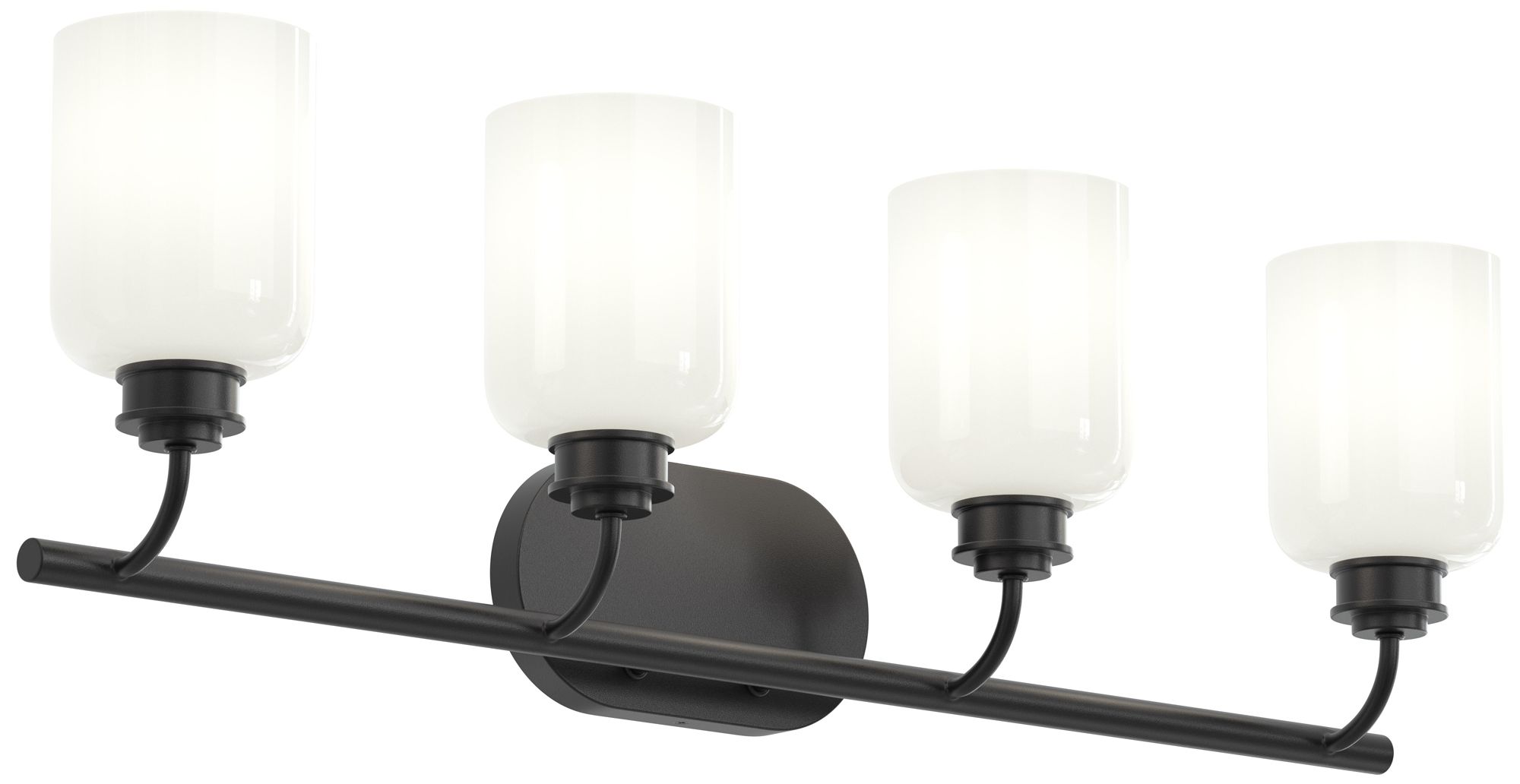 Reines Four-Light Bath Vanity with Opal Glass Shades