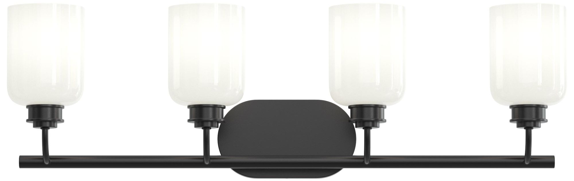 Reines Four-Light Bath Vanity with Opal Glass Shades