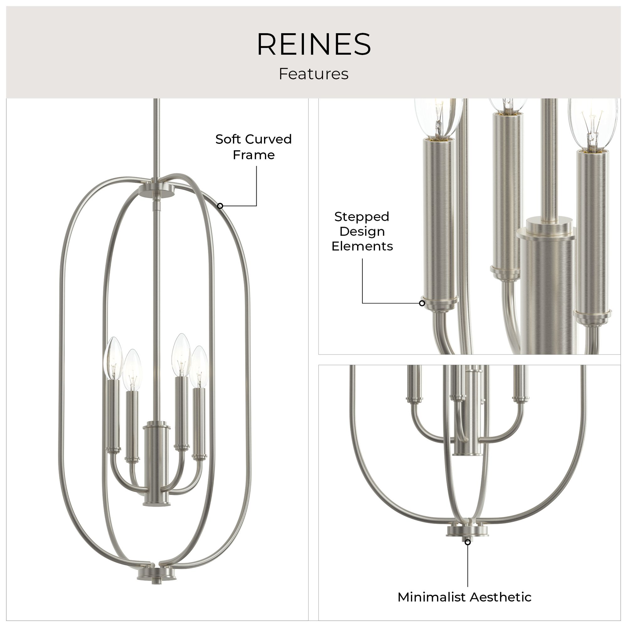 Reines Four-Light  Foyer Pendant