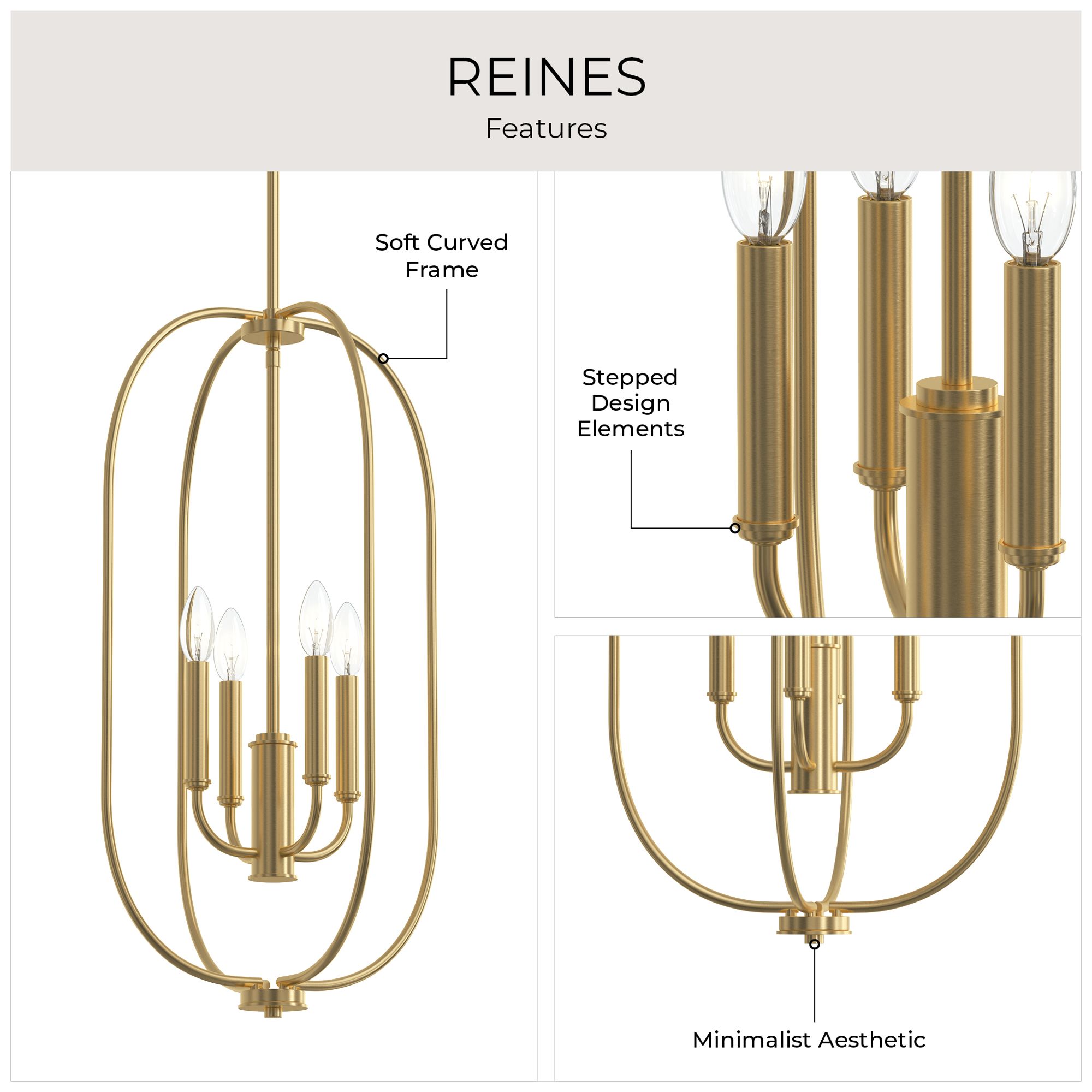 Reines Four-Light  Foyer Pendant