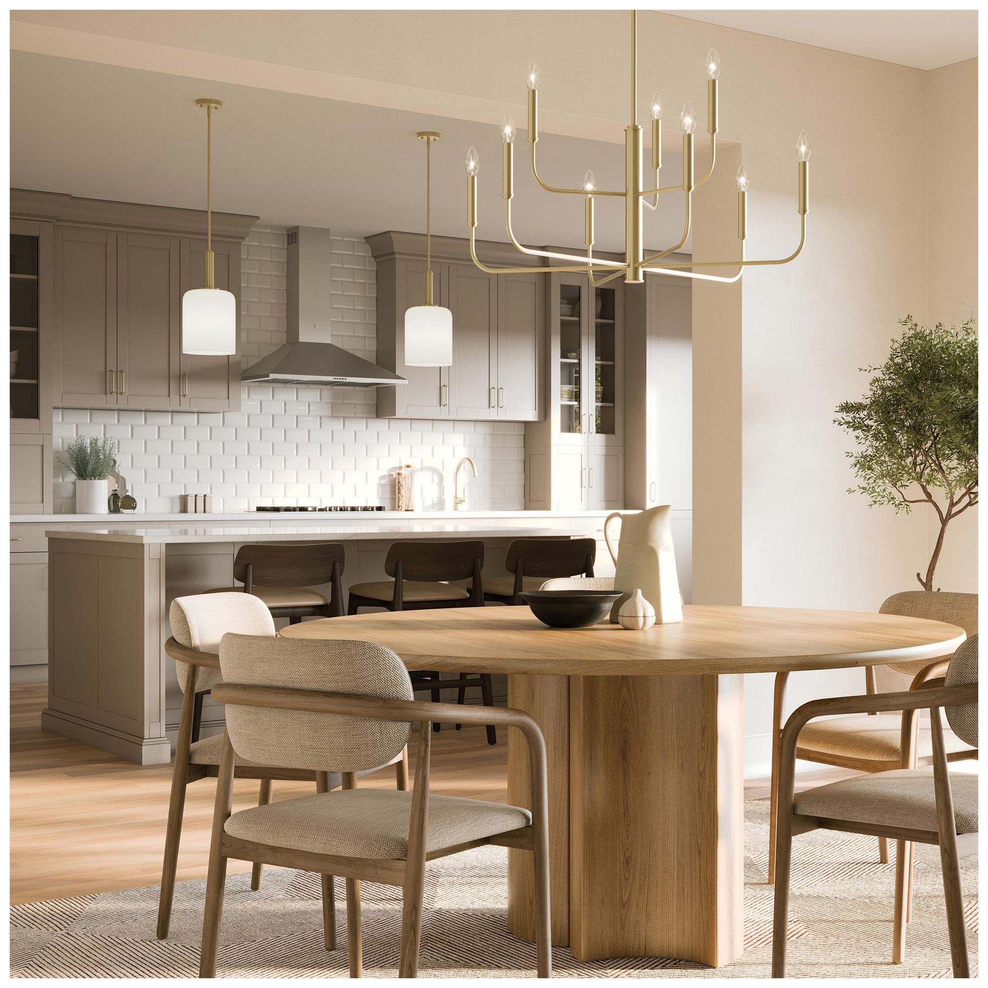 Image 3 Reines Nine-Light Two-Tier  Chandelier more views