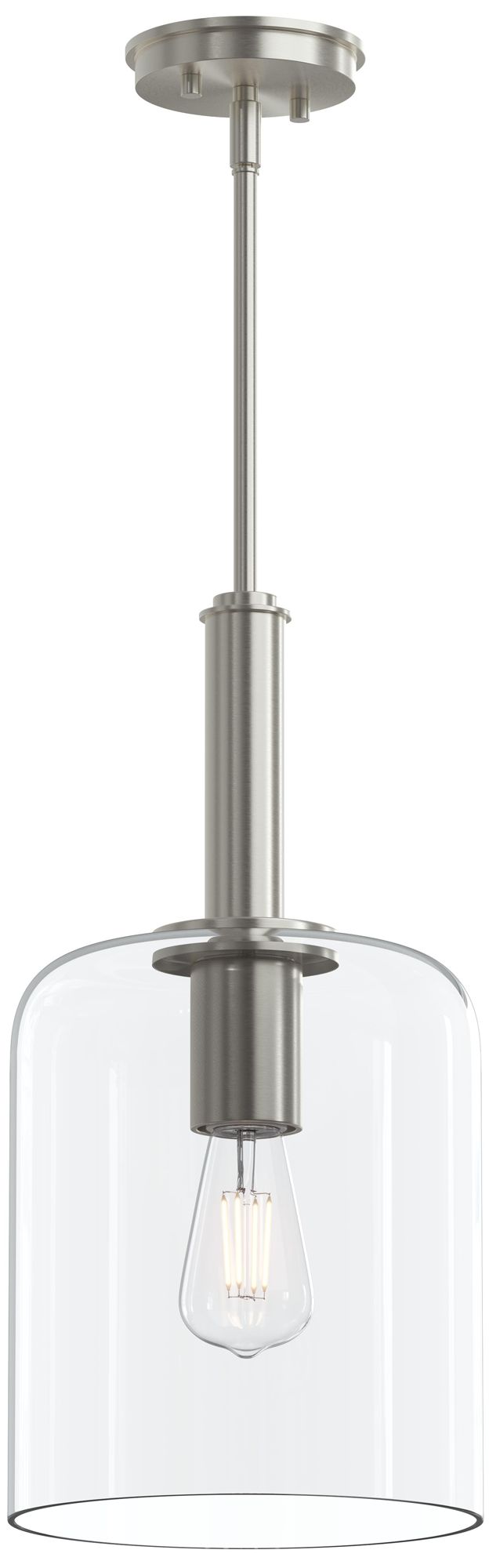 Reines One-Light Pendant with Clear Glass Shade