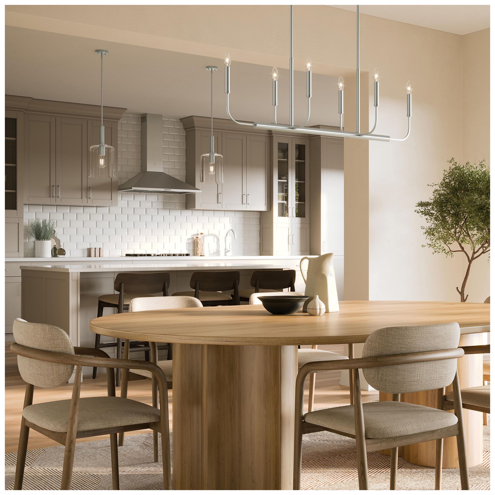 Reines One-Light Pendant with Clear Glass Shade