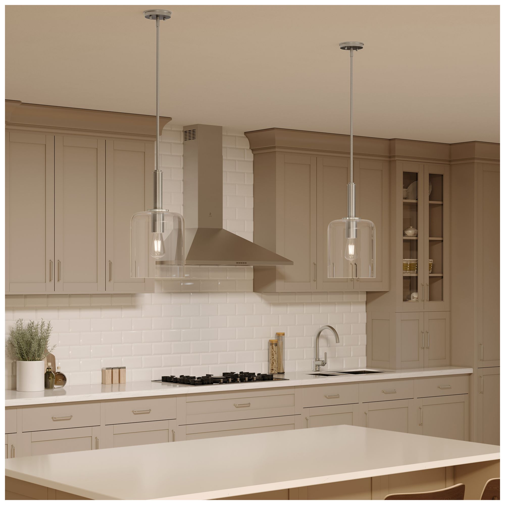 Image 4 Reines One-Light Pendant with Clear Glass Shade more views
