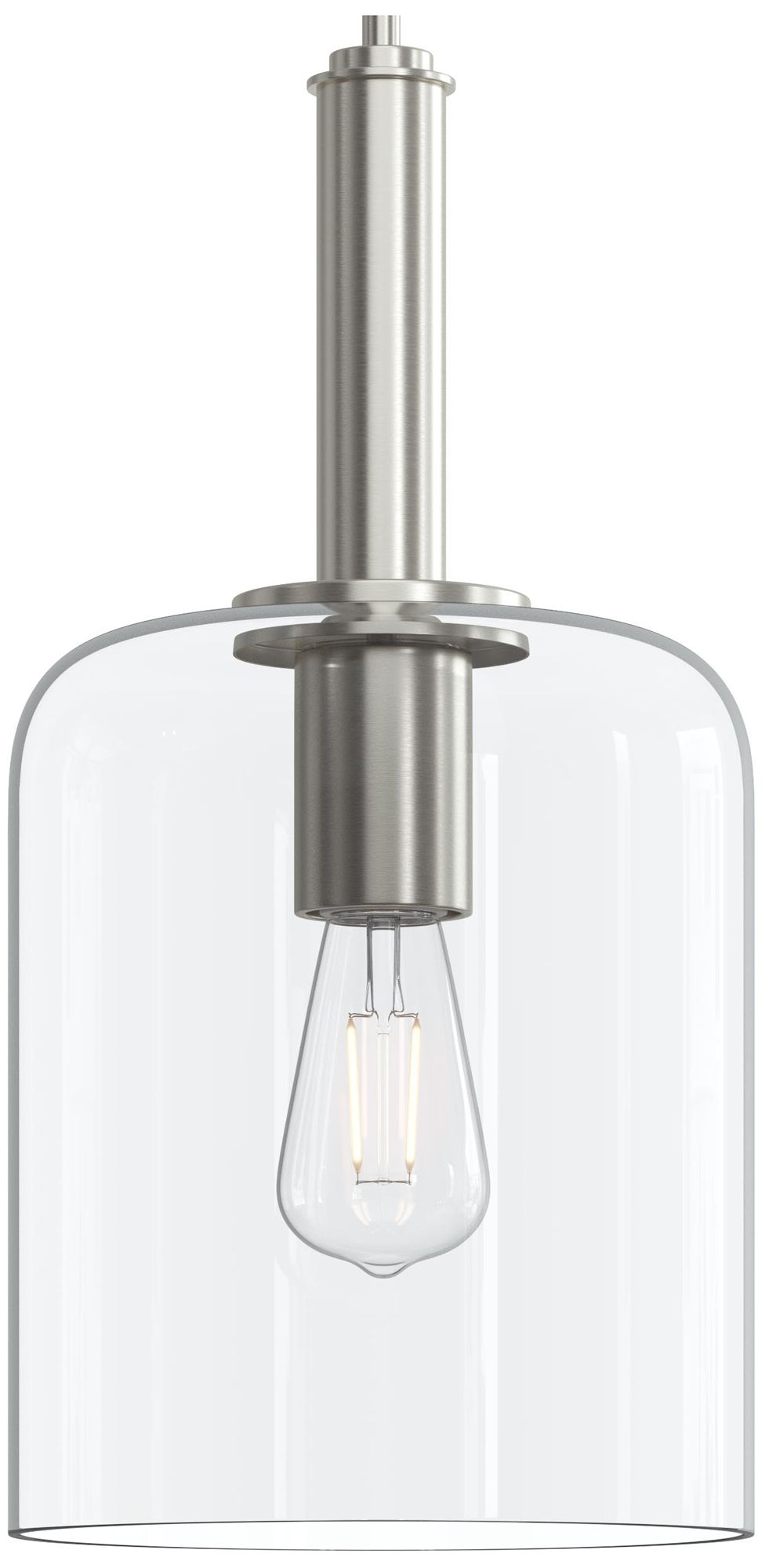 Reines One-Light Pendant with Clear Glass Shade