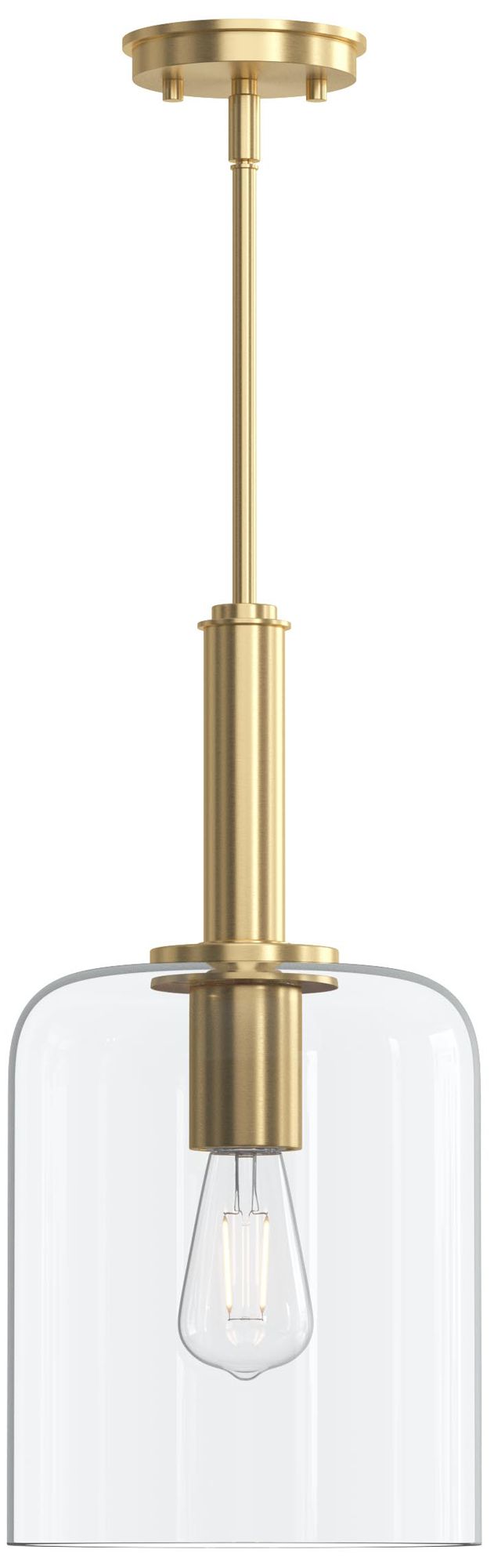 Reines One-Light Pendant with Clear Glass Shade