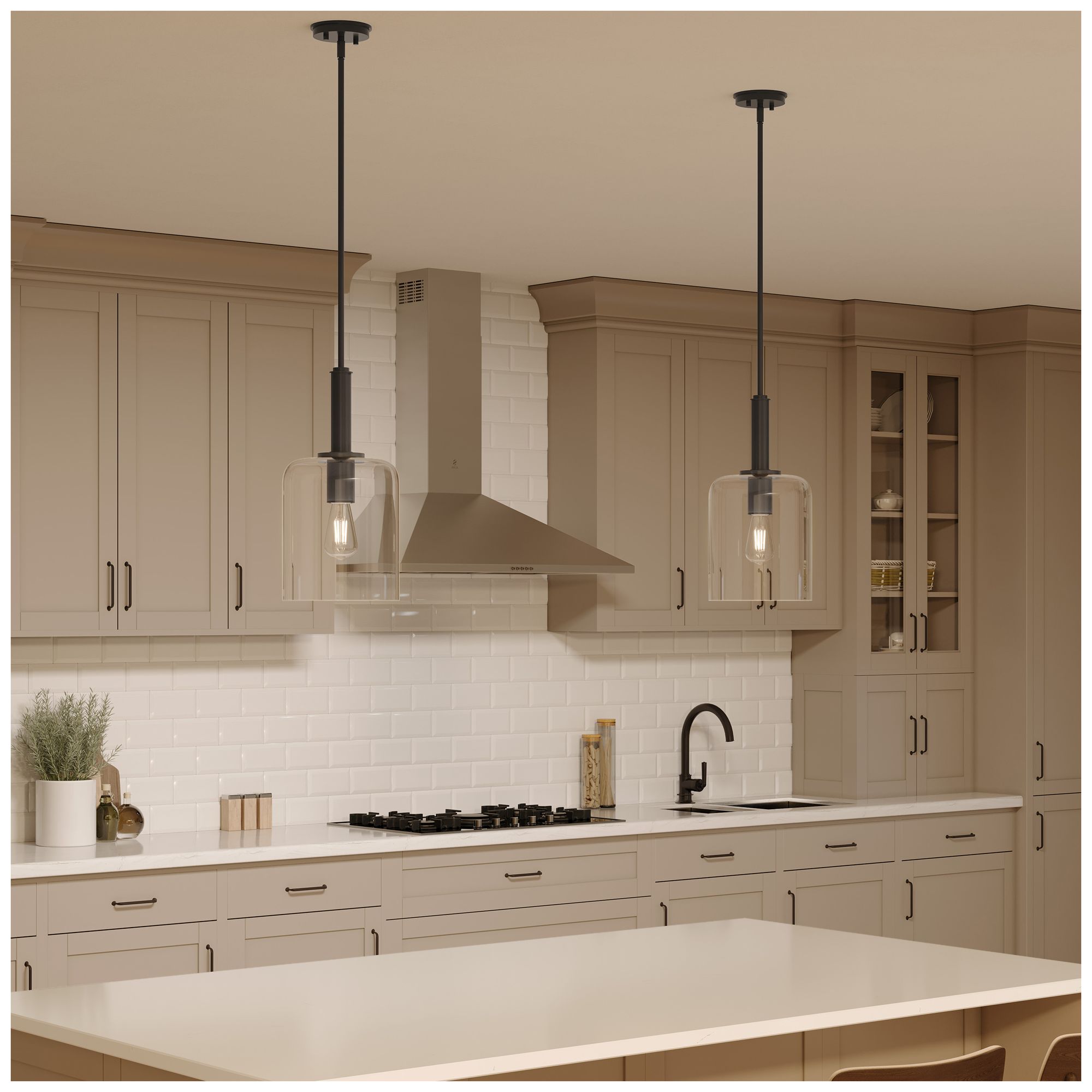 Image 4 Reines One-Light Pendant with Clear Glass Shade more views
