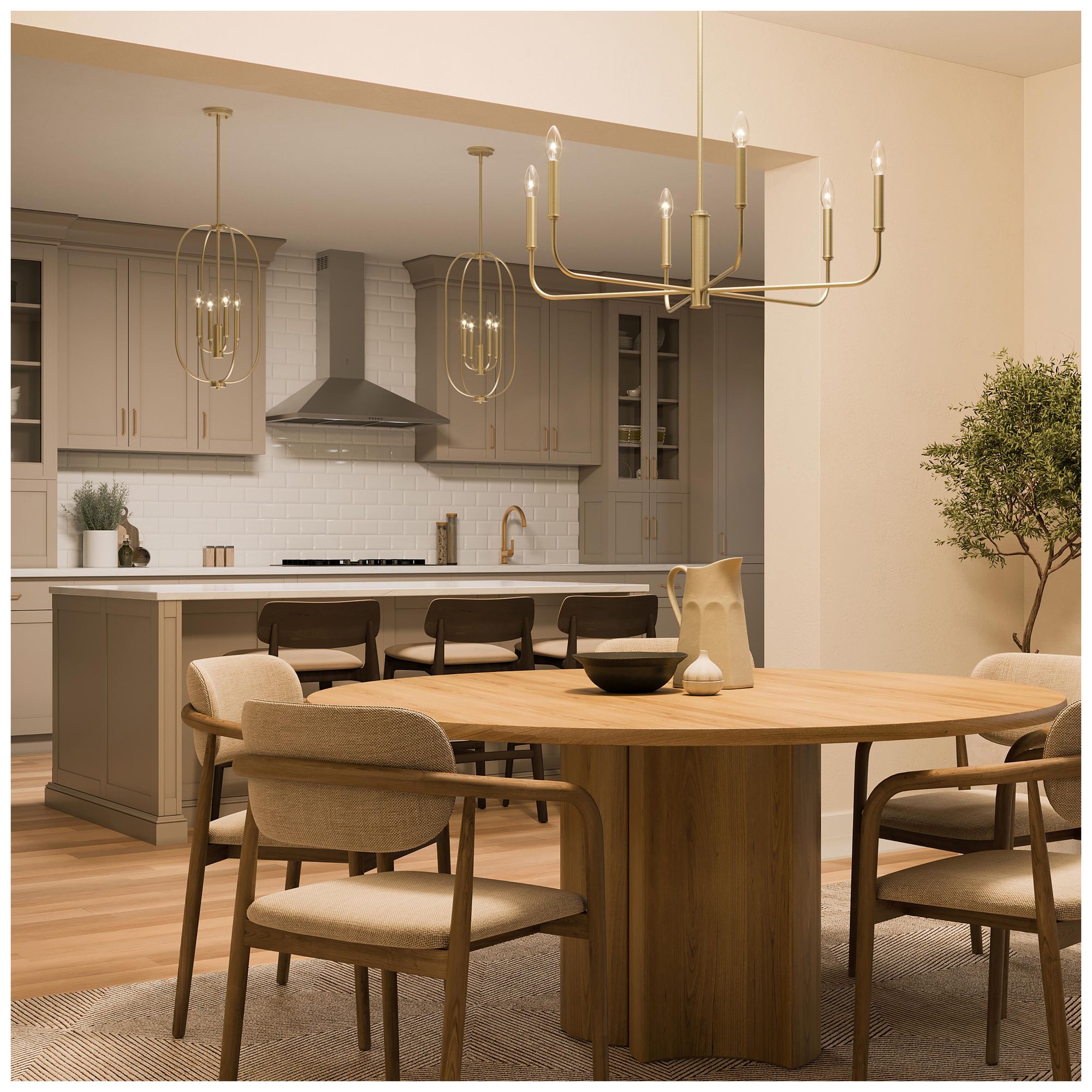 Image 5 Reines Six-Light Large  Chandelier more views