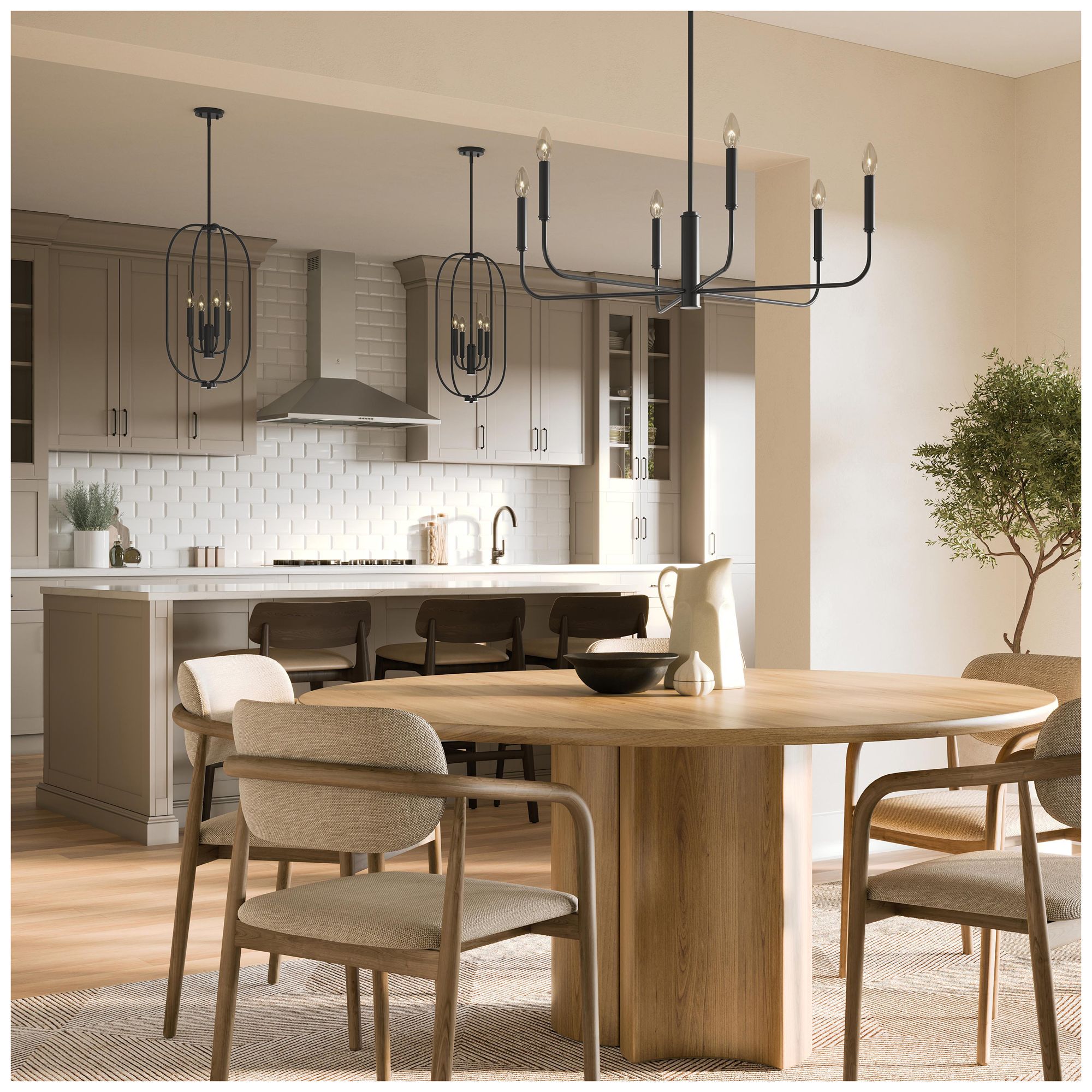 Image 4 Reines Six-Light Large  Chandelier more views