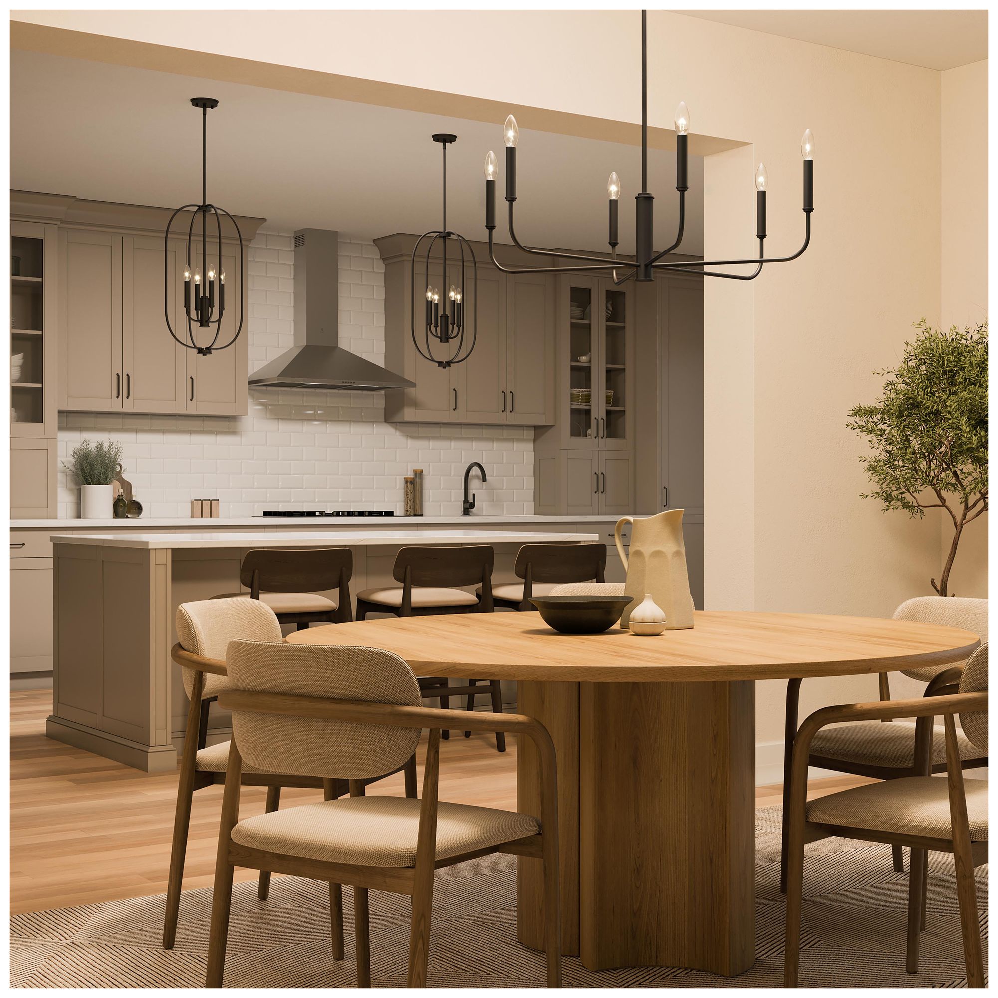 Image 5 Reines Six-Light Large  Chandelier more views