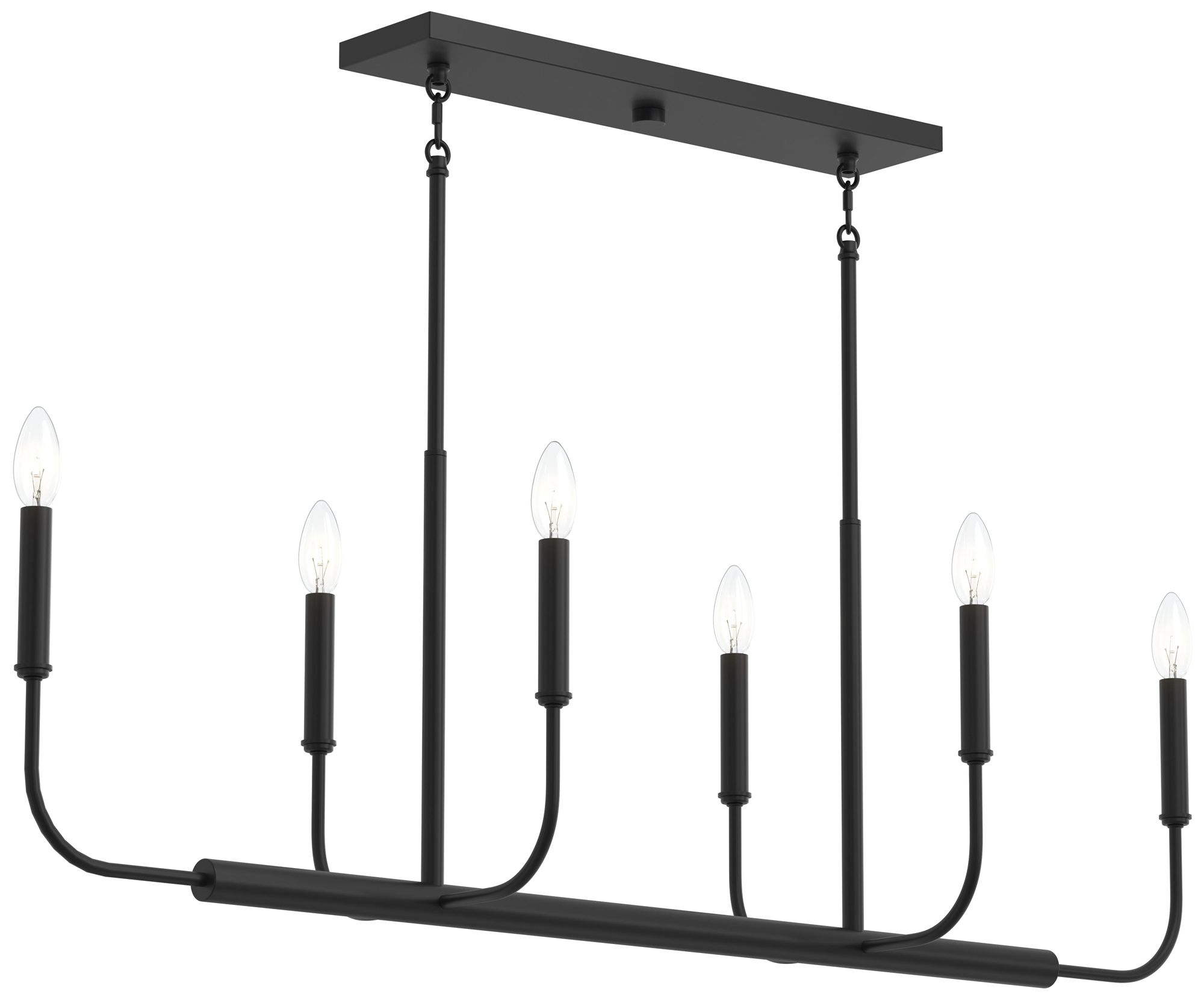 Image 2 Reines Six-Light Linear  Chandelier