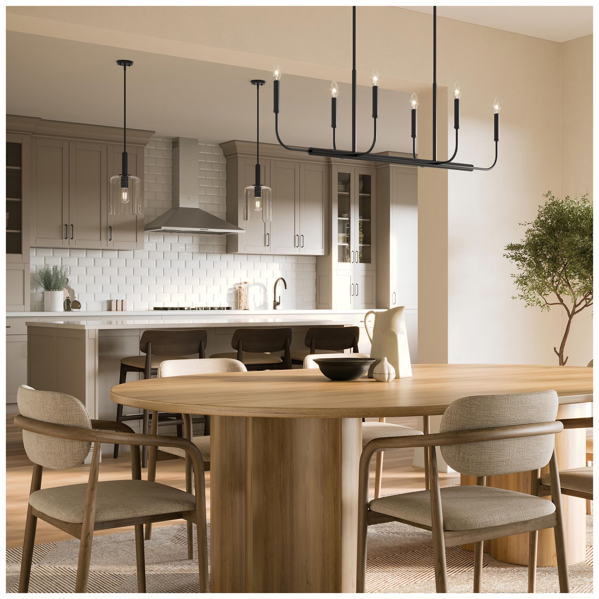 Image 4 Reines Six-Light Linear  Chandelier more views