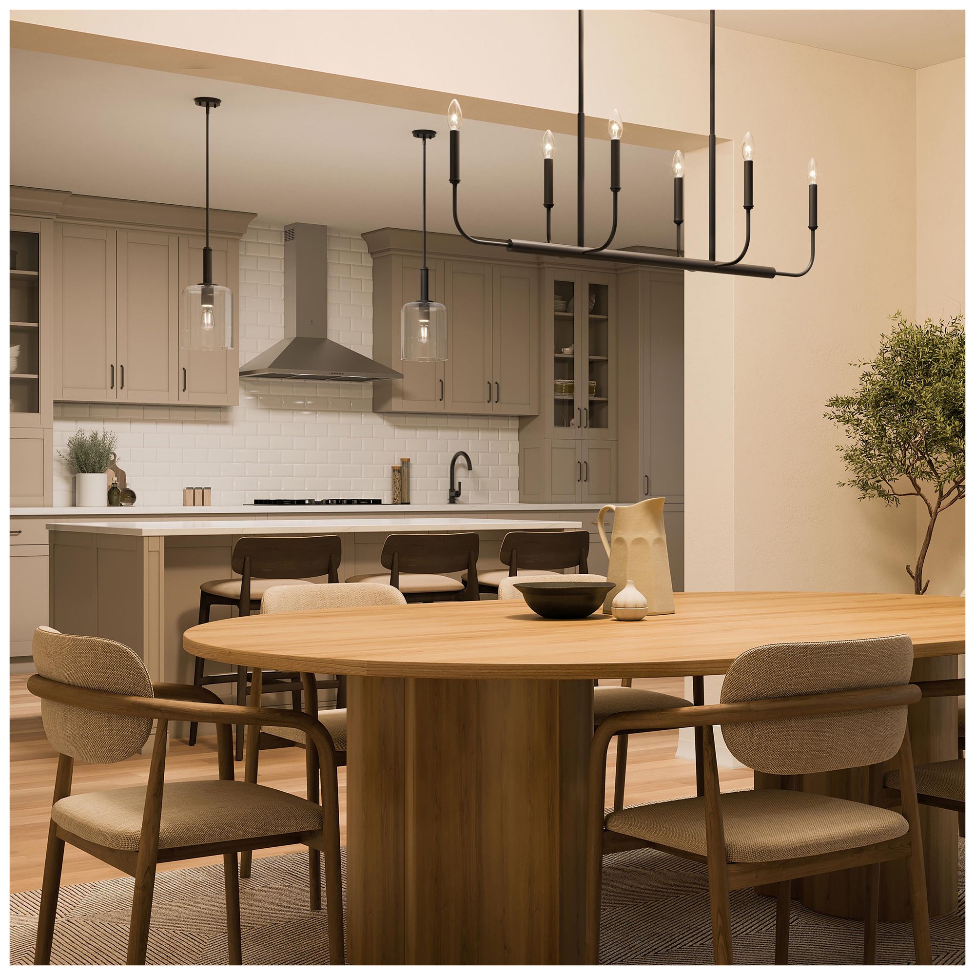 Image 5 Reines Six-Light Linear  Chandelier more views