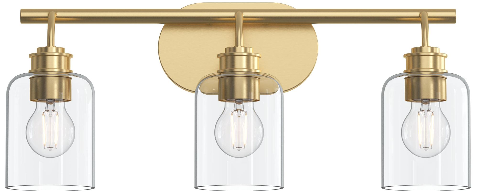 Image 7 Reines Three-Light Bath Vanity with Clear Glass Shades more views