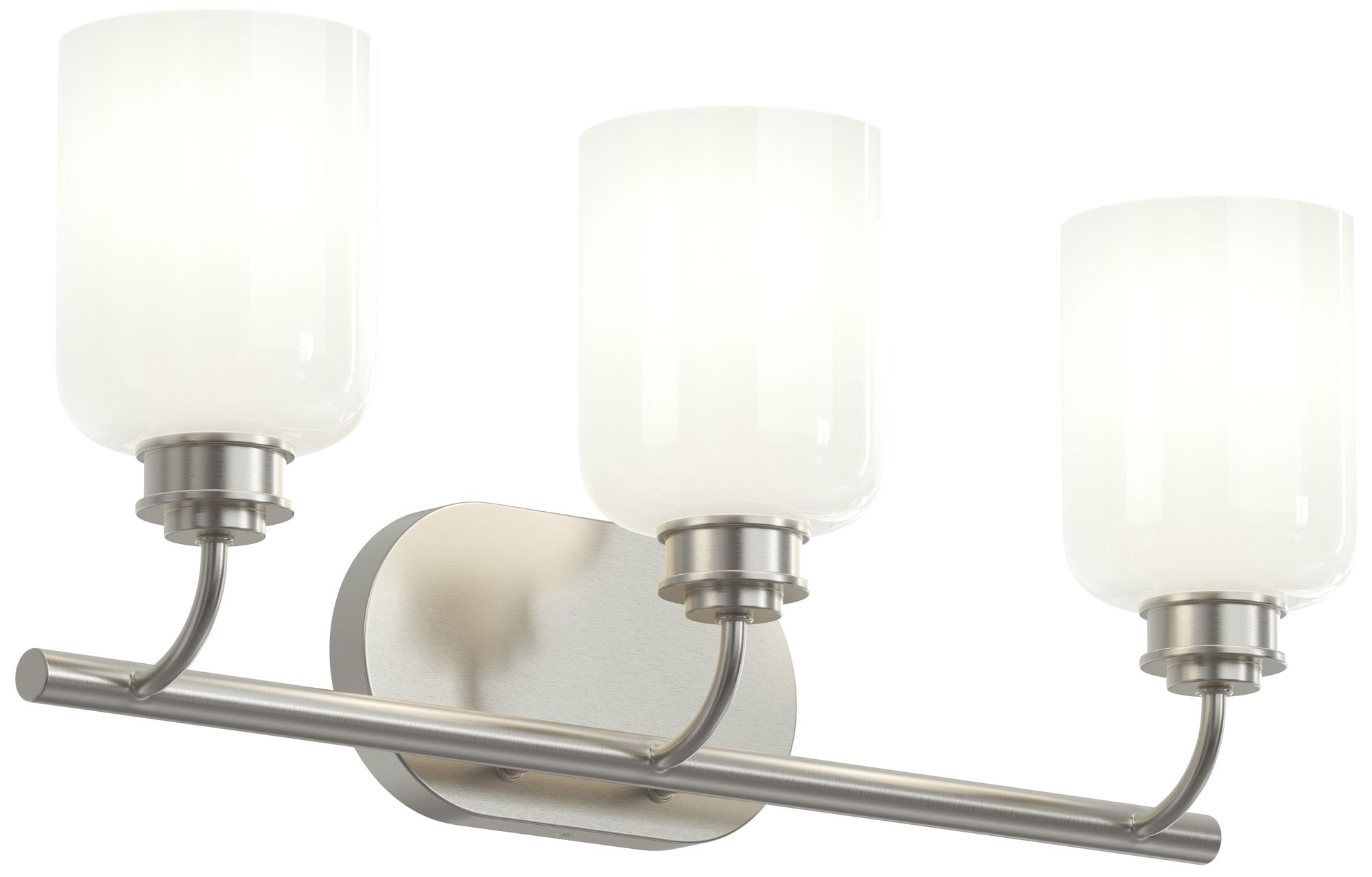 Reines Three-Light Bath Vanity with Opal Glass Shades
