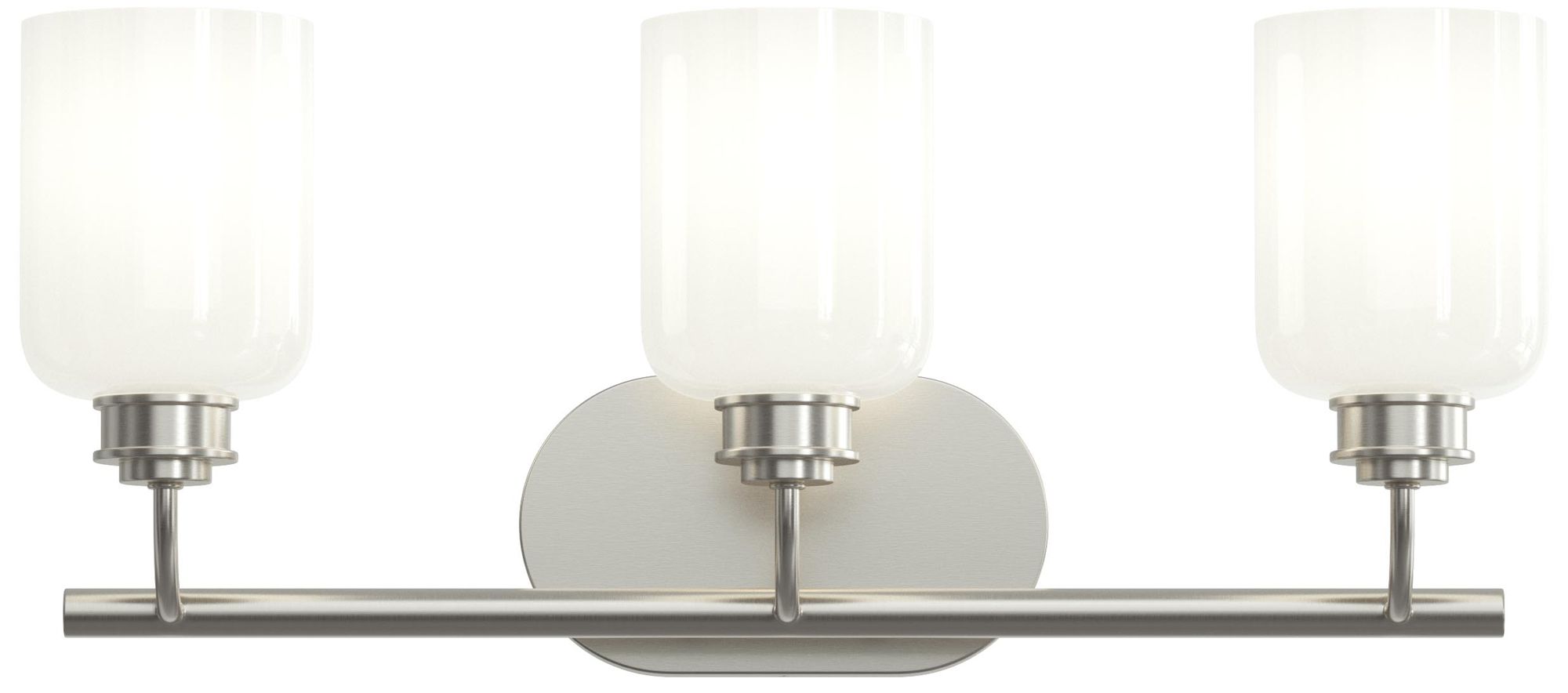 Reines Three-Light Bath Vanity with Opal Glass Shades