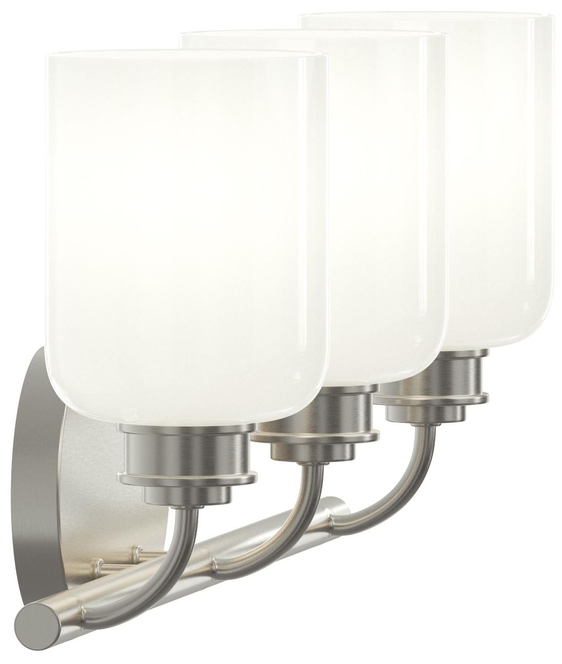 Reines Three-Light Bath Vanity with Opal Glass Shades