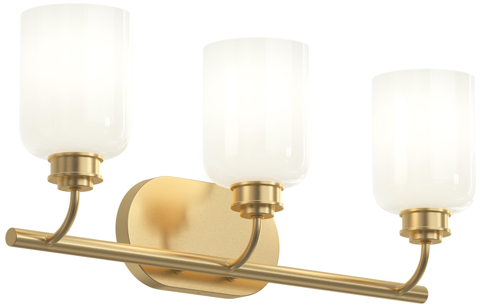 Reines Three-Light Bath Vanity with Opal Glass Shades