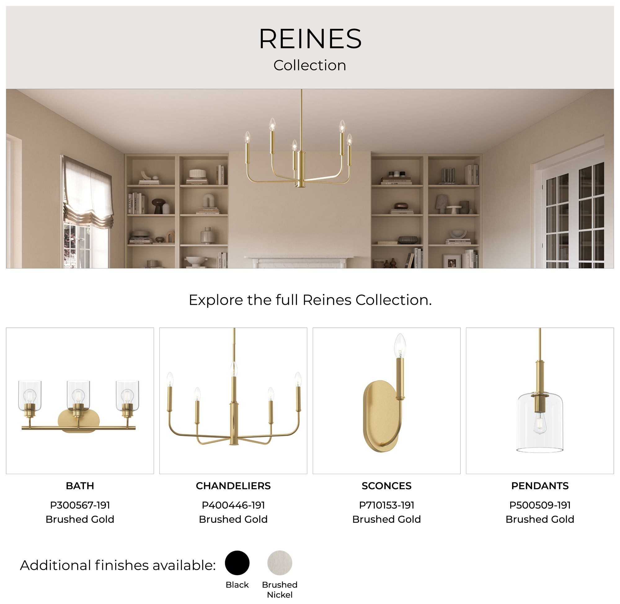 Reines Three-Light Bath Vanity with Opal Glass Shades