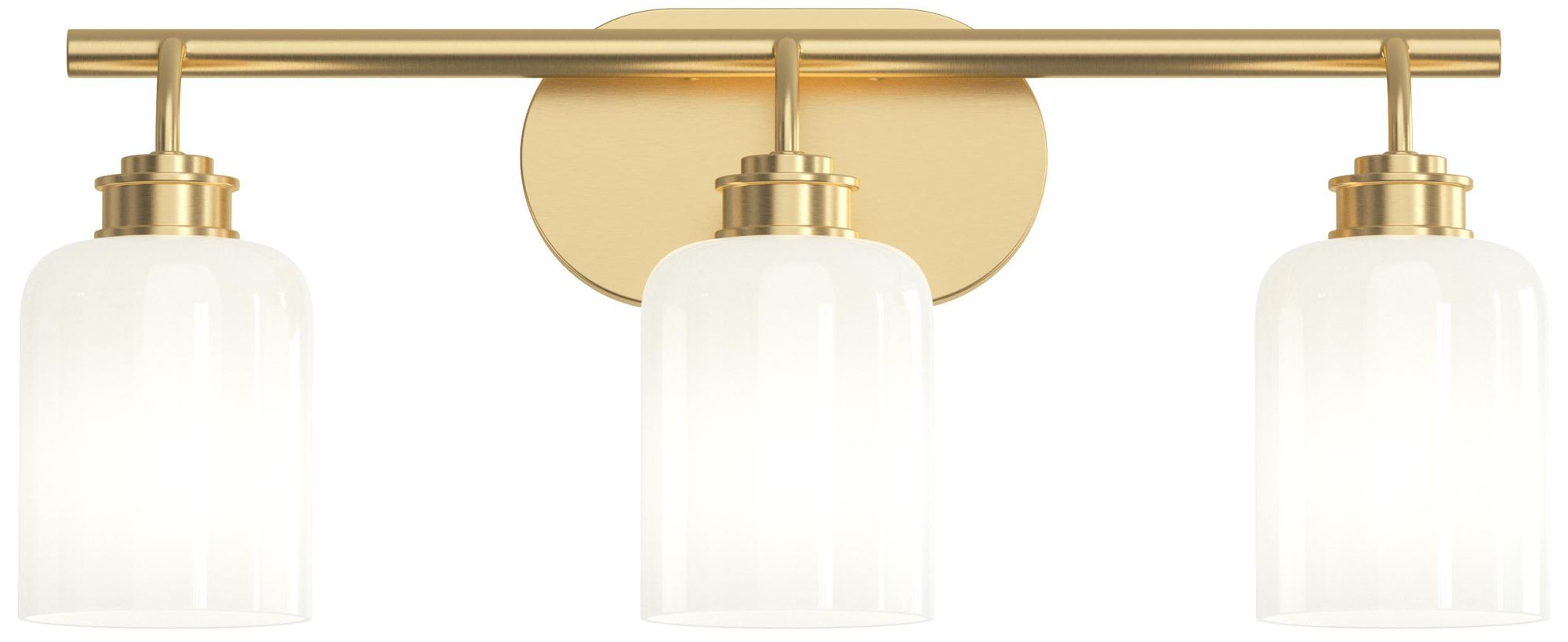 Image 7 Reines Three-Light Bath Vanity with Opal Glass Shades more views