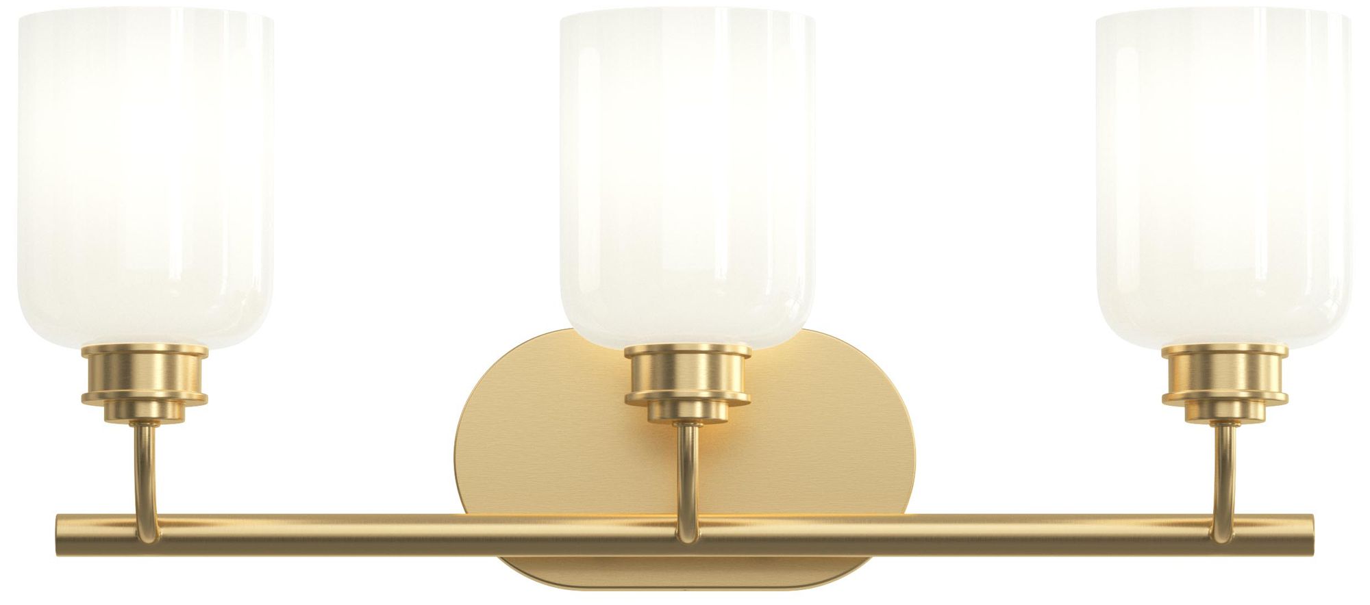 Reines Three-Light Bath Vanity with Opal Glass Shades