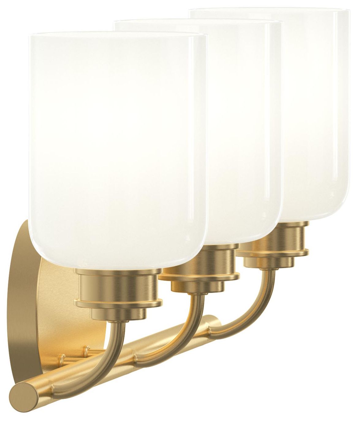 Reines Three-Light Bath Vanity with Opal Glass Shades
