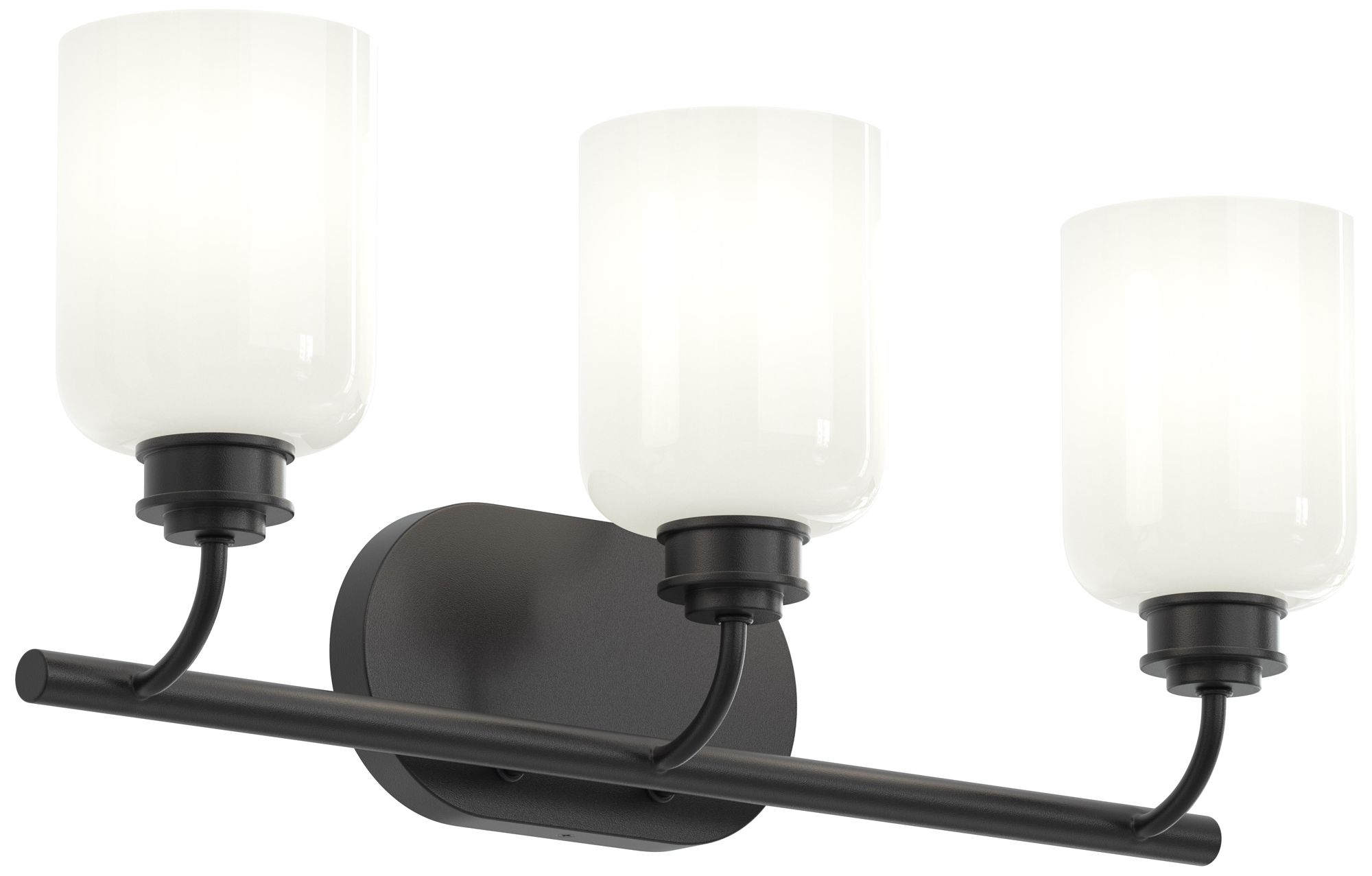 Reines Three-Light Bath Vanity with Opal Glass Shades
