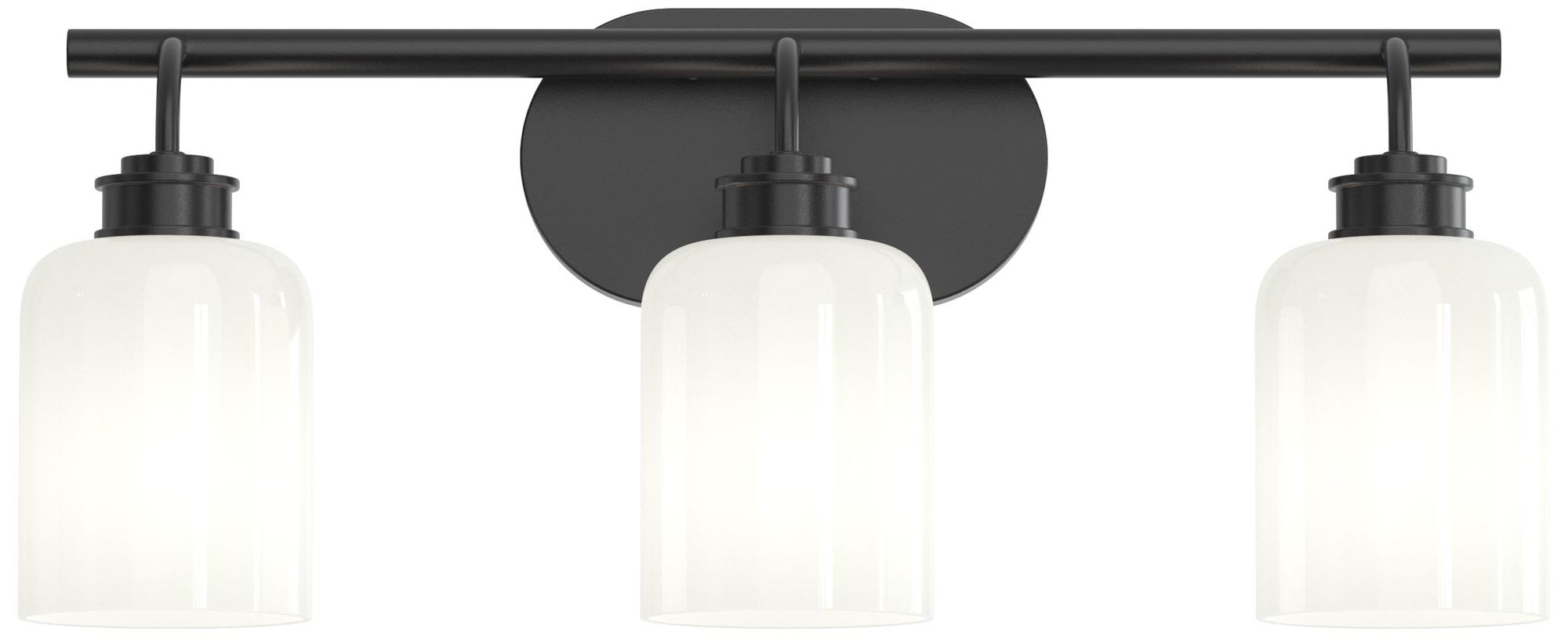Image 7 Reines Three-Light Bath Vanity with Opal Glass Shades more views