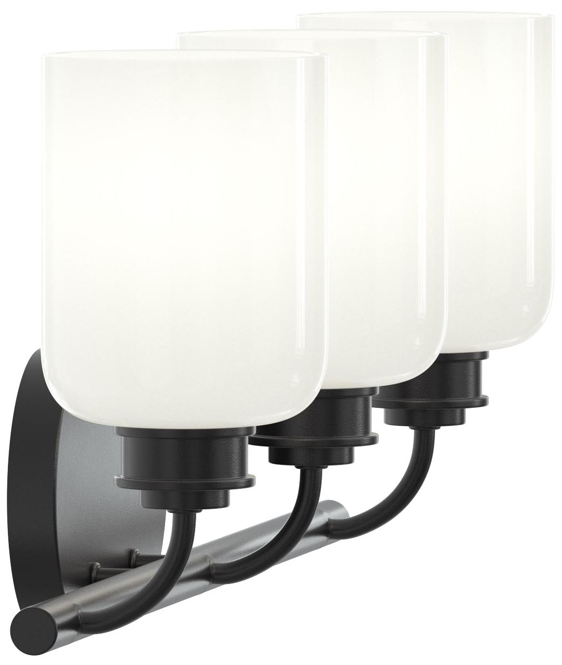 Reines Three-Light Bath Vanity with Opal Glass Shades