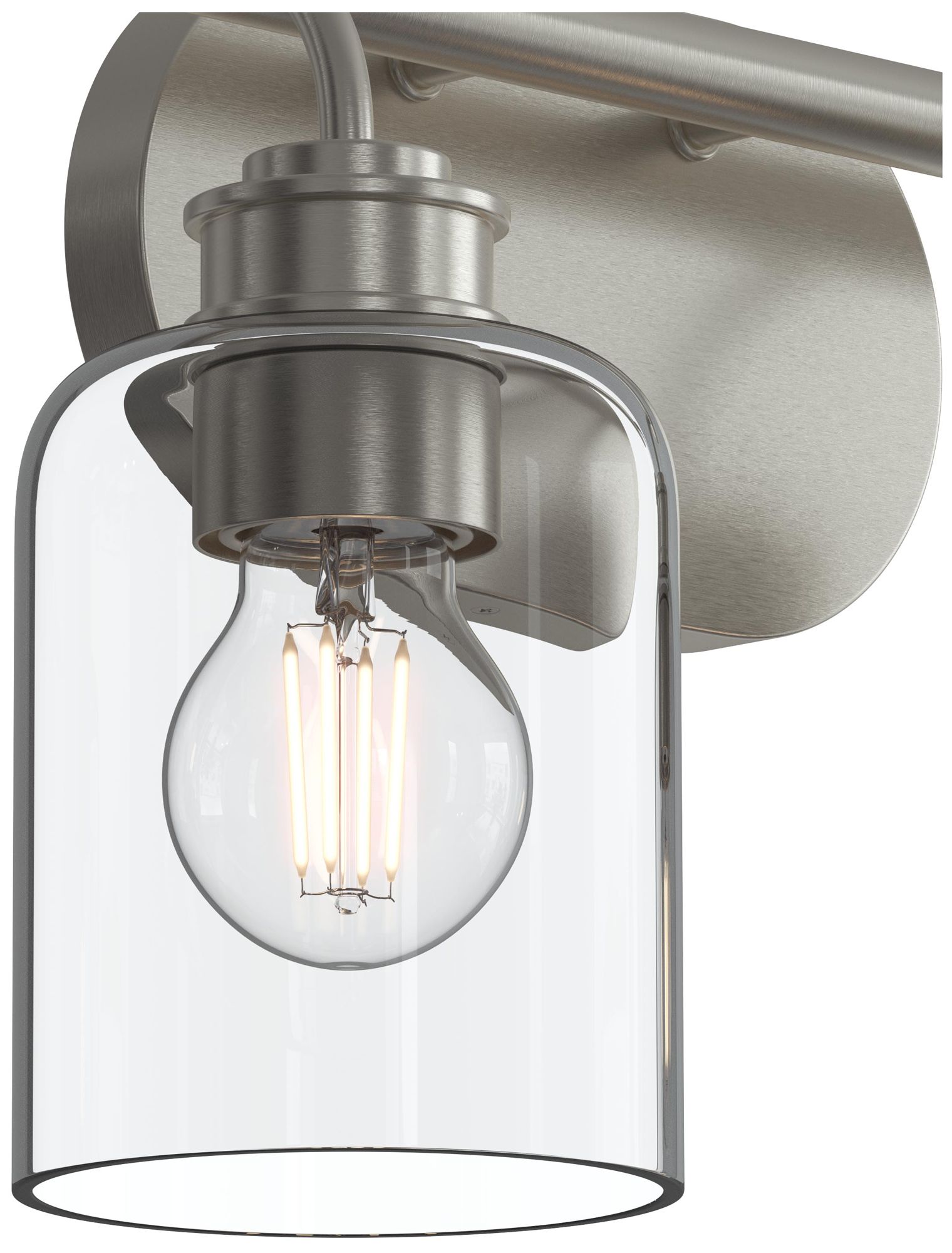 Image 7 Reines Two-Light Bath Vanity with Clear Glass Shades more views