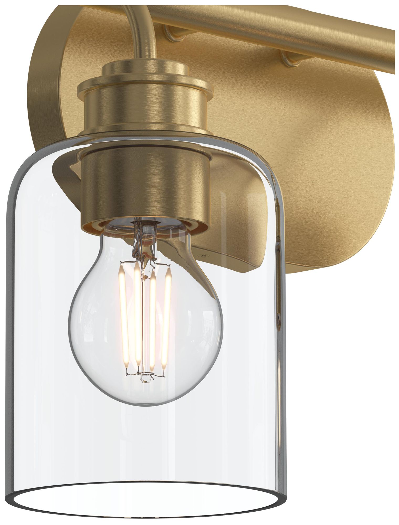 Image 7 Reines Two-Light Bath Vanity with Clear Glass Shades more views