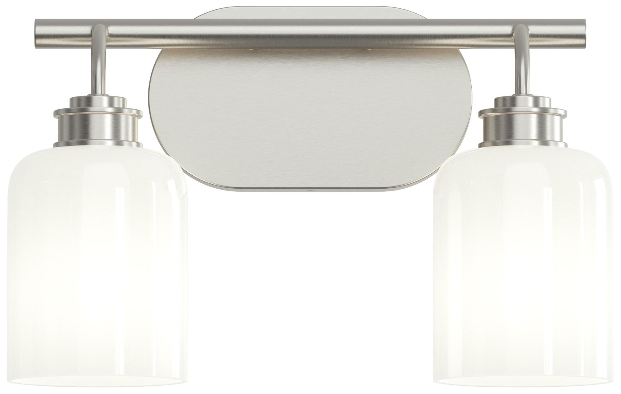 Reines Two-Light Bath Vanity with Opal Glass Shades