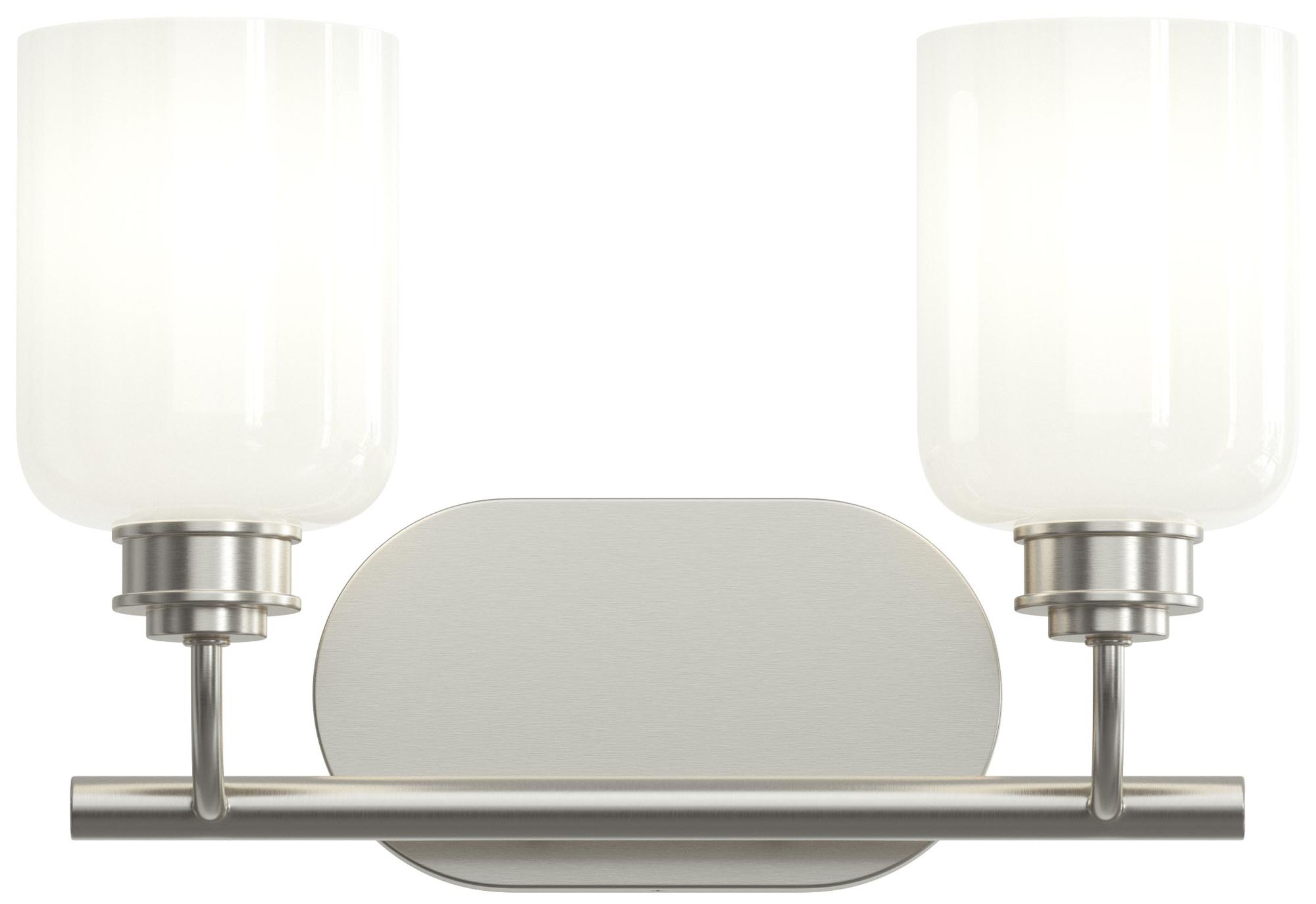 Reines Two-Light Bath Vanity with Opal Glass Shades