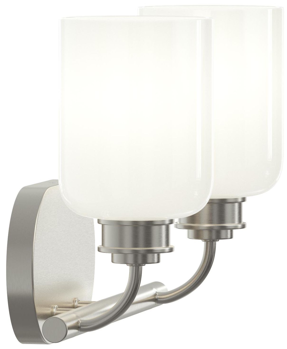 Reines Two-Light Bath Vanity with Opal Glass Shades