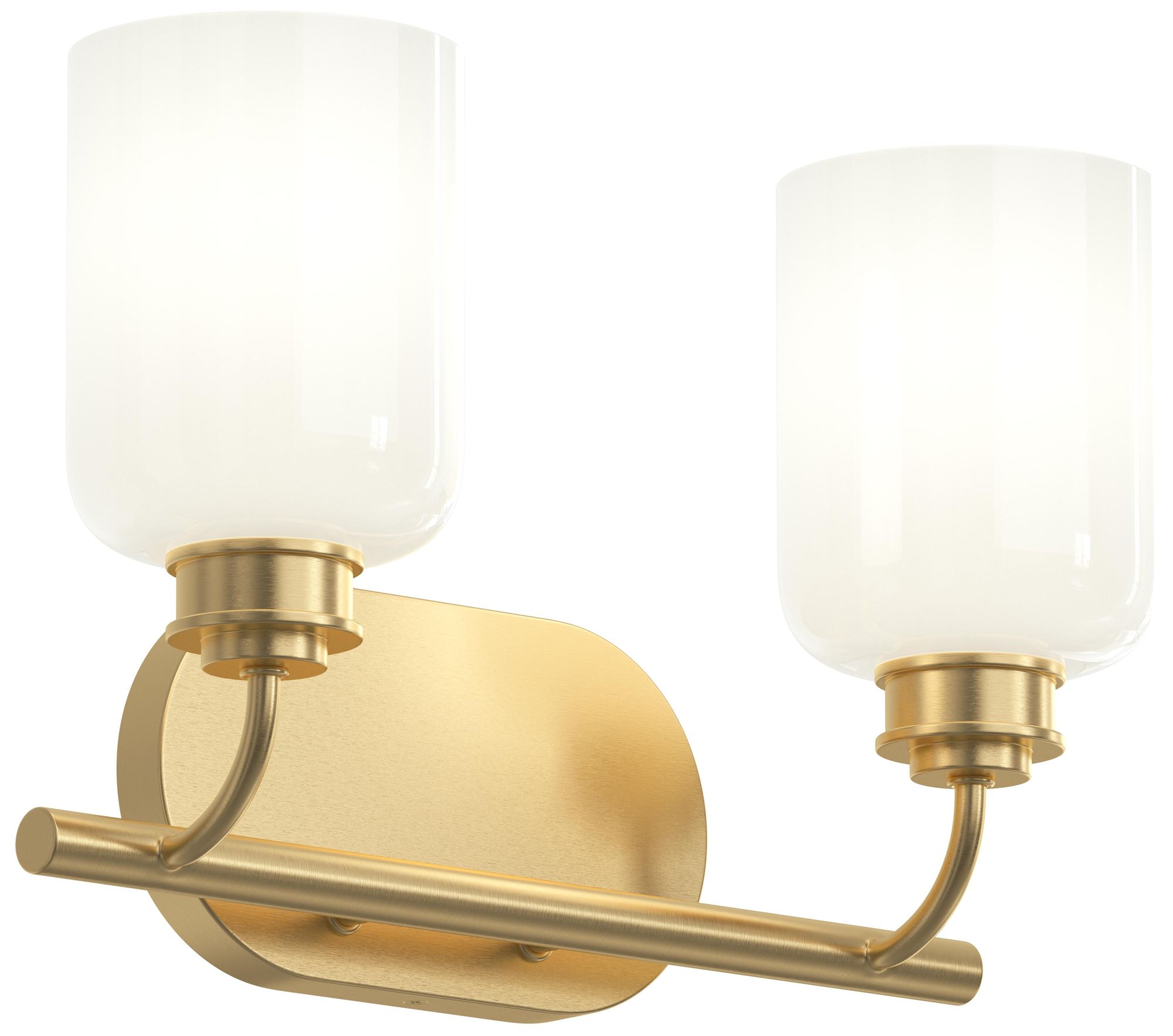 Reines Two-Light Bath Vanity with Opal Glass Shades